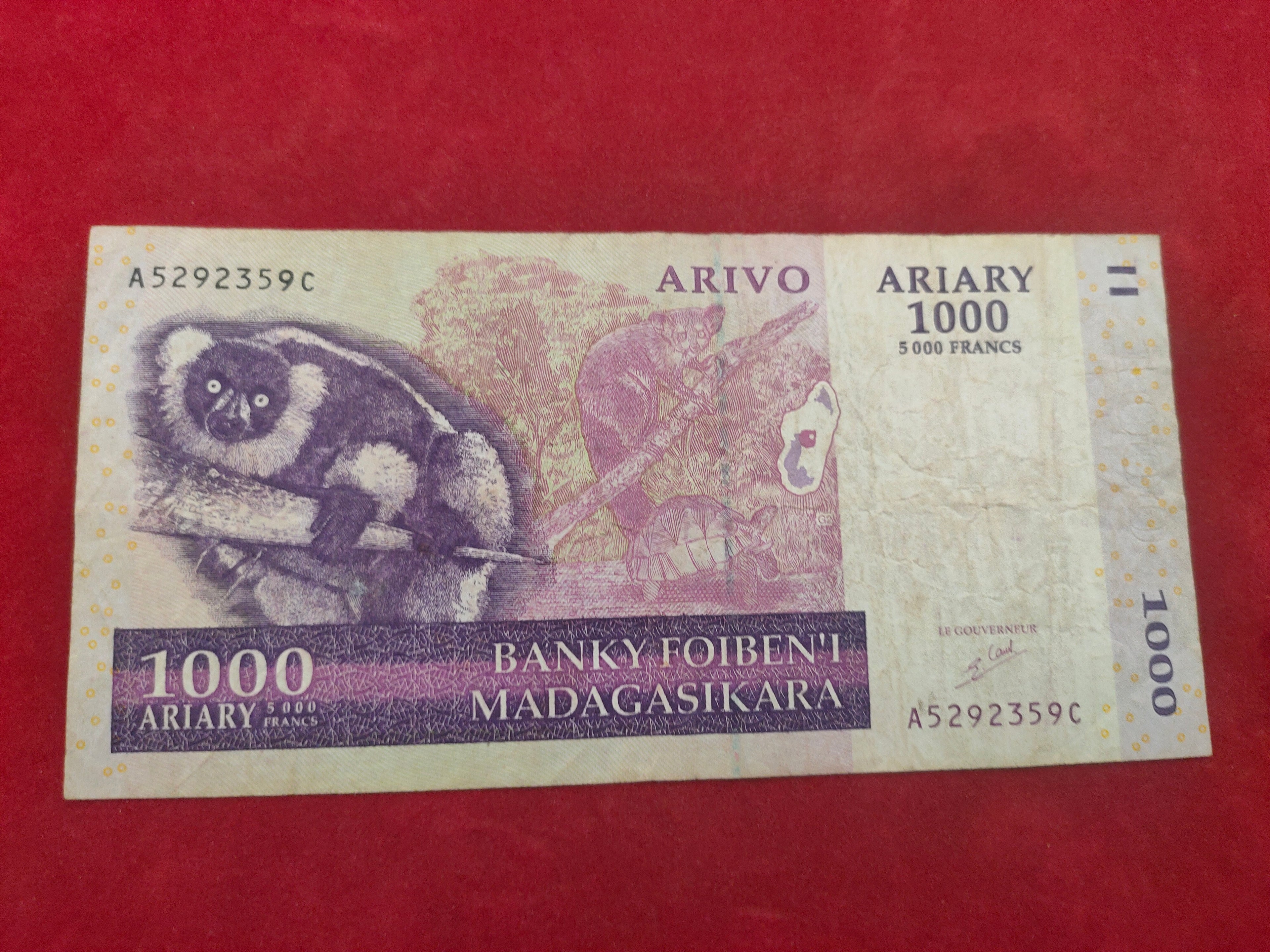 BANK OF MADAGASCAR 1000 ARIARY (498)