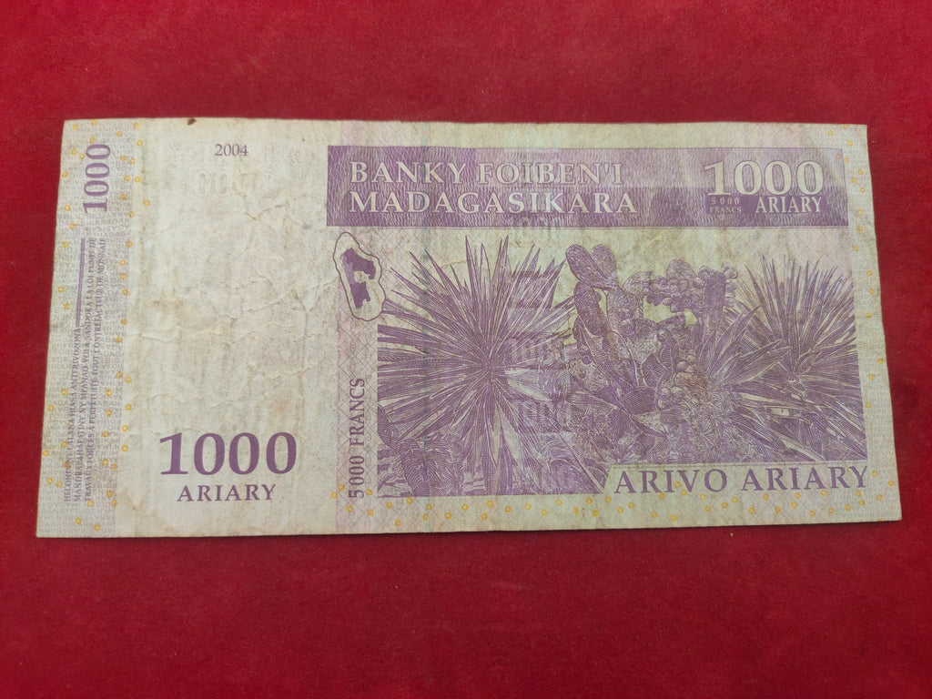BANK OF MADAGASCAR 1000 ARIARY (498)