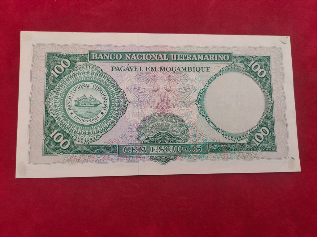NATIONAL BANK OF ULTRAMARINO 100 ESCUDOS (635)