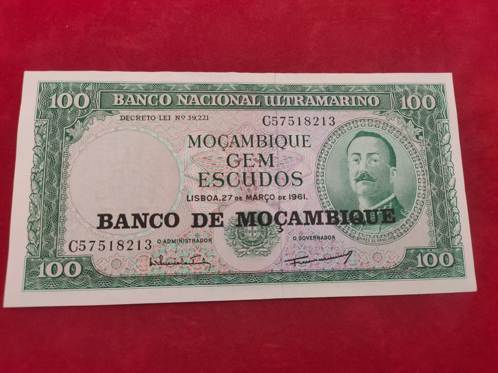 NATIONAL BANK OF ULTRAMARINO 100 ESCUDOS (1179)