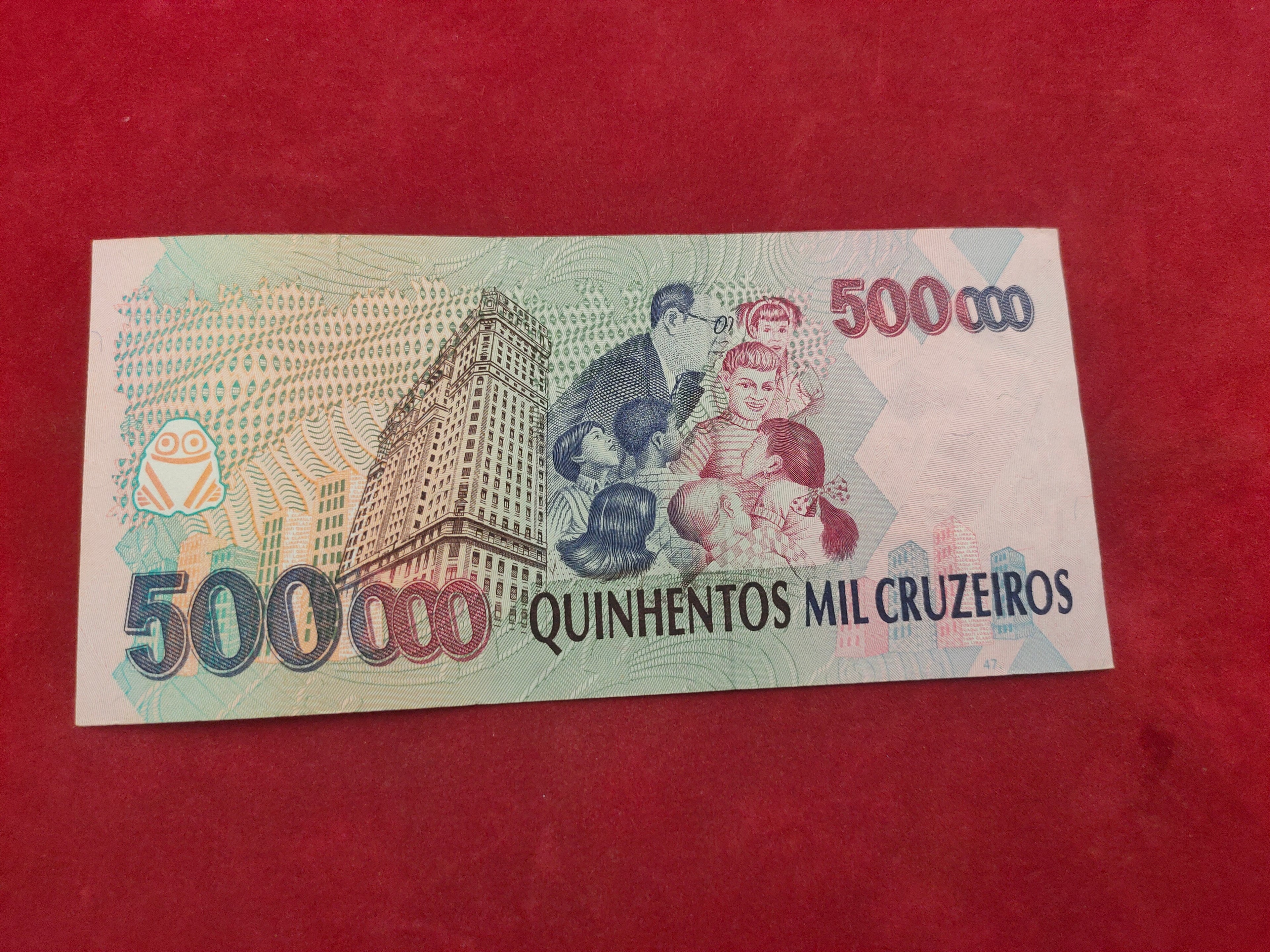 CENTRAL BANK OF BRASIL 500000 CRUZEIROS (715)