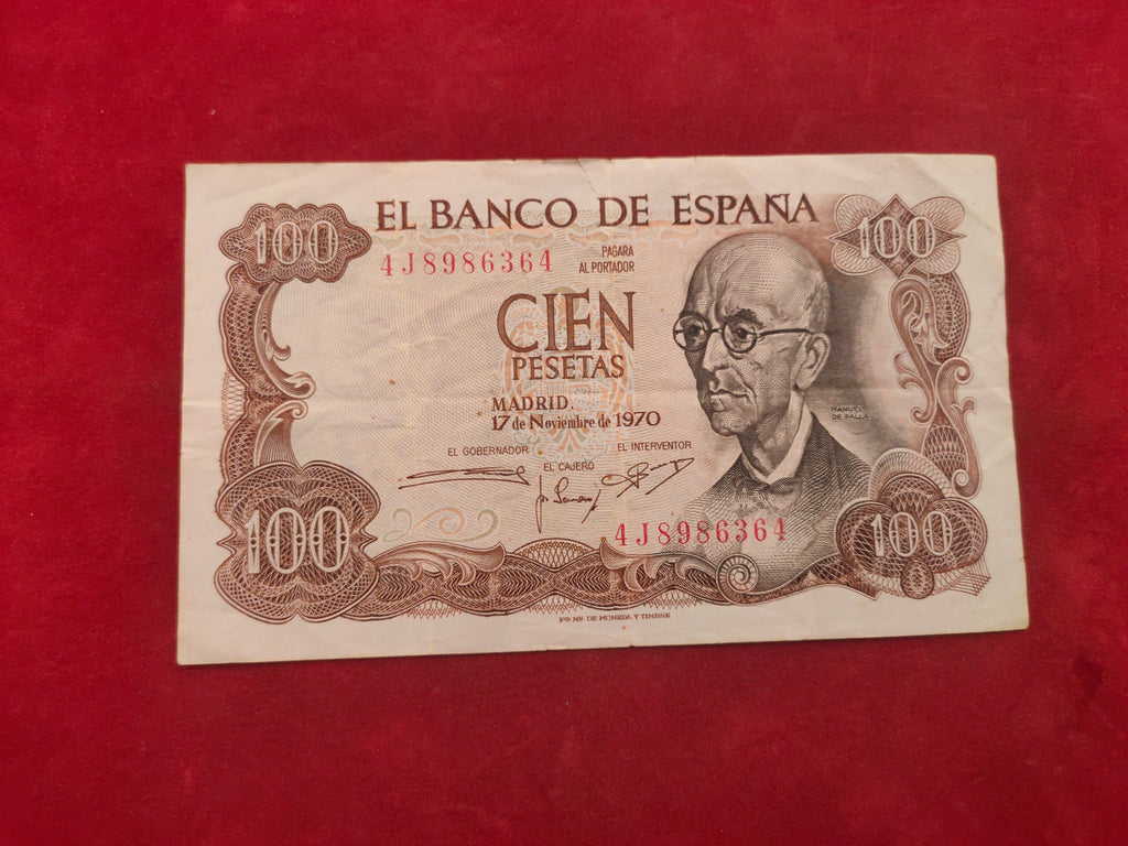 BANK OF SPAIN 100 PESETAS (1166)
