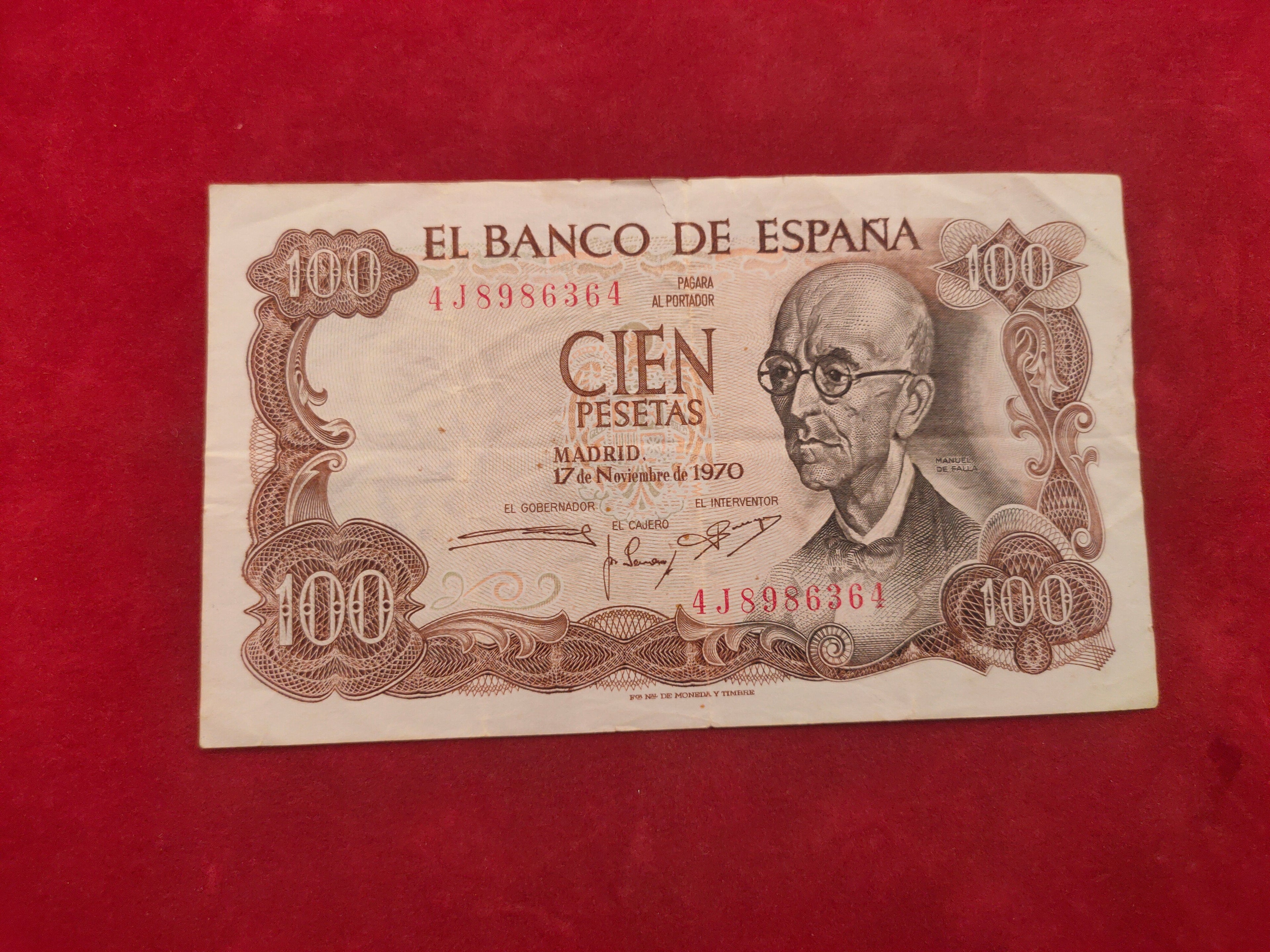 BANK OF SPAIN 100 PESETAS (1166)