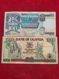 BANK OF UGANDA 100, 1000 SHILINGI (1106)