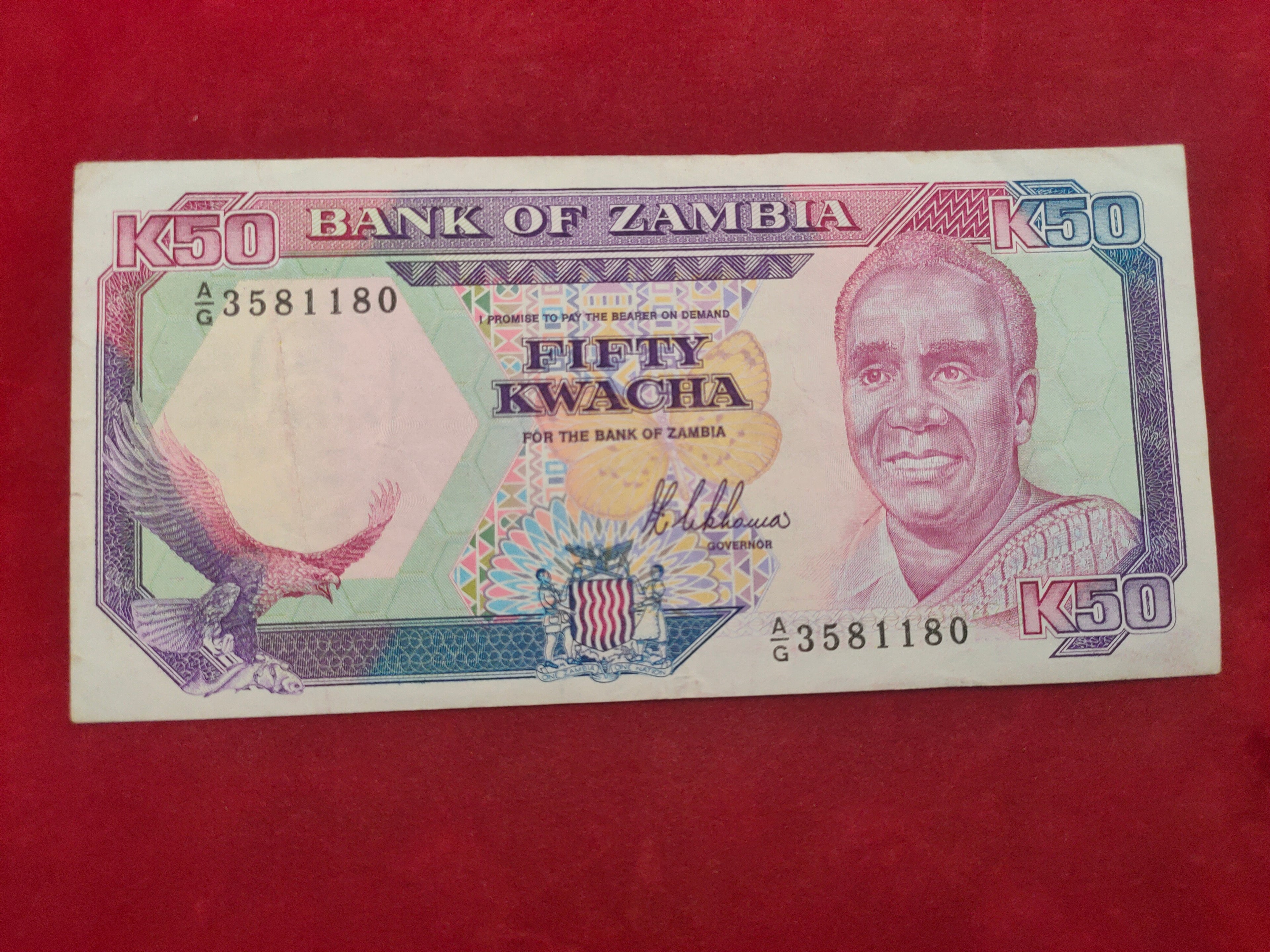 BANK OF ZAMBIA 50 KWACHA (1107)