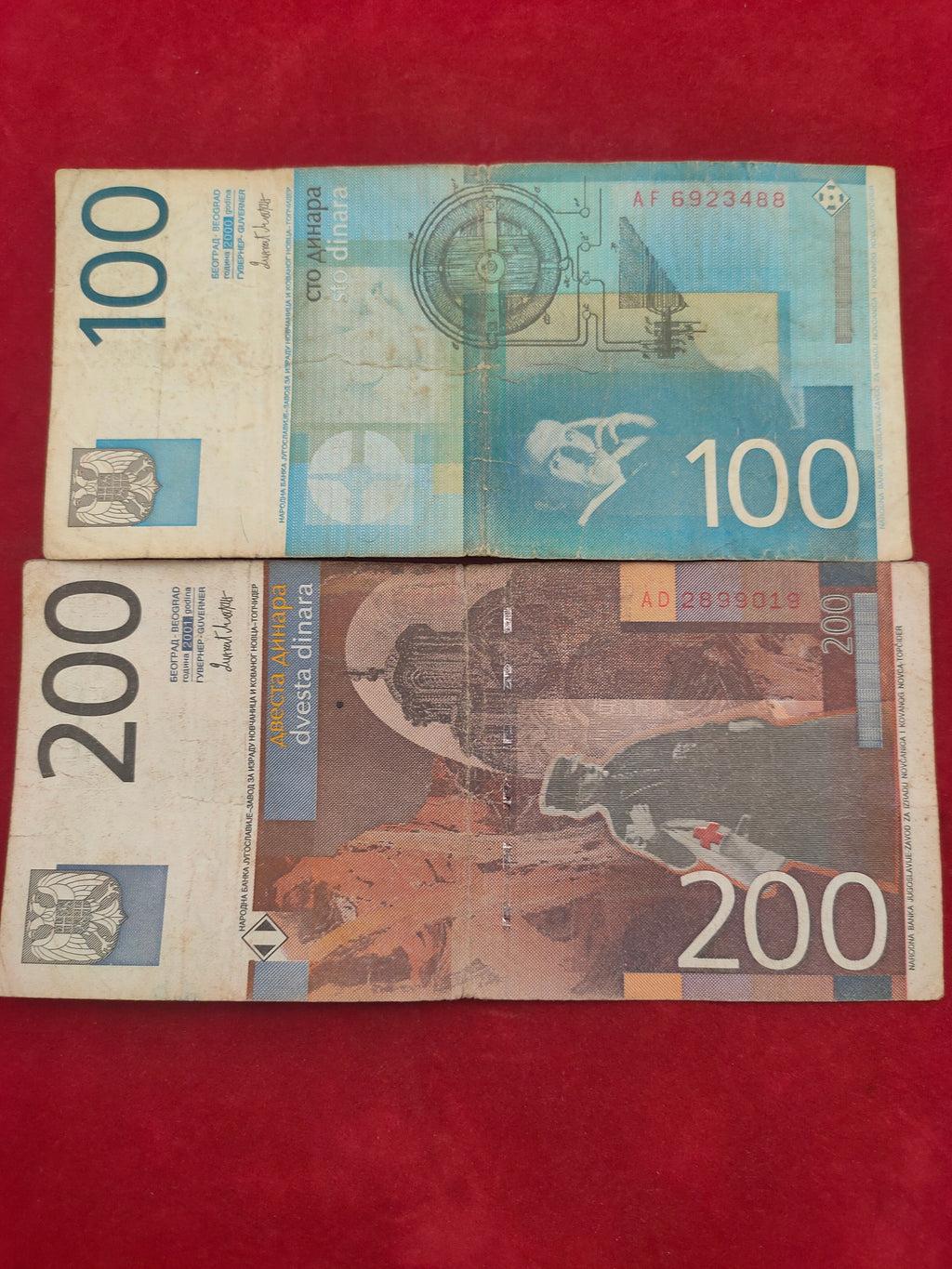 NATIONAL BANK OF YUGOSLAVIA 10, 20, 50, 100, 200 DINARA (Y290)