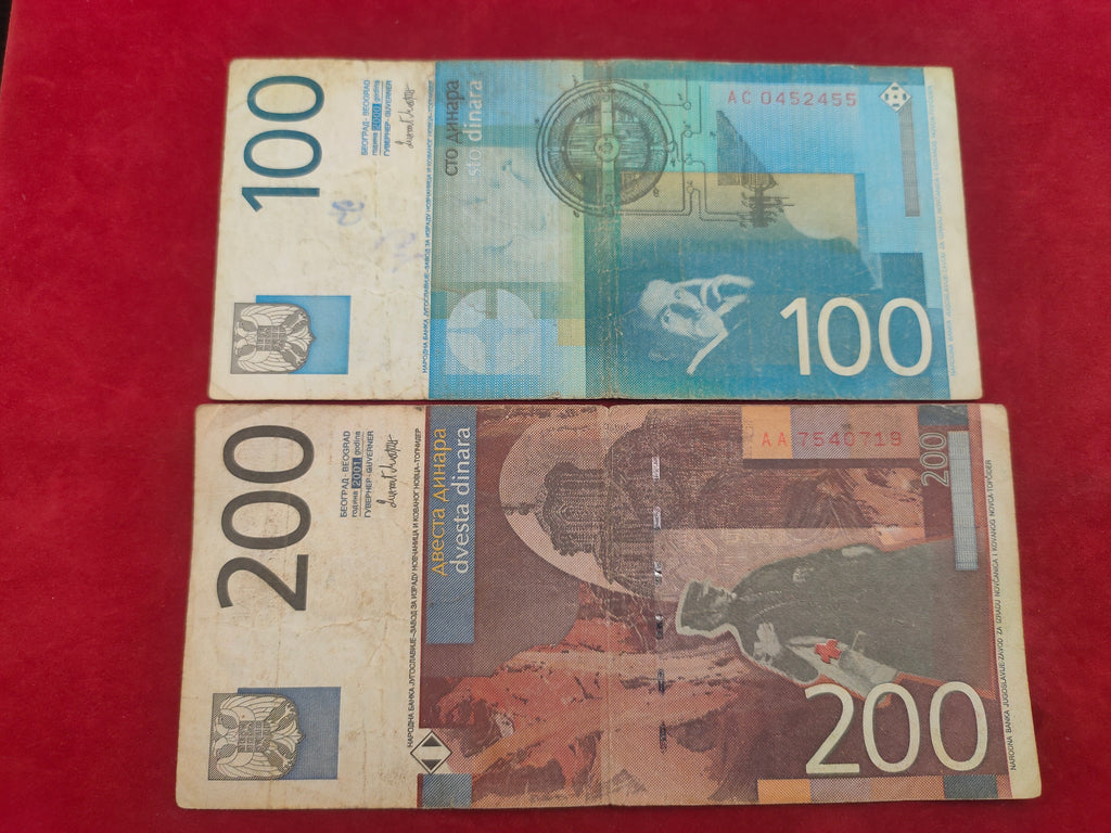 NATIONAL BANK OF YUGOSLAVIA 10, 20 50 100, 200 DINARA (Y292)