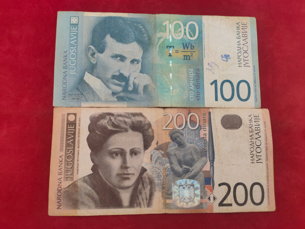 NATIONAL BANK OF YUGOSLAVIA 10, 20 50 100, 200 DINARA (Y292)