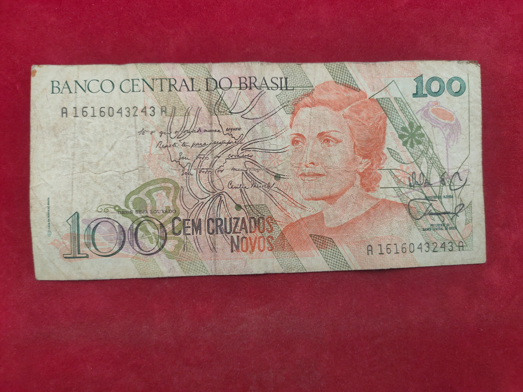 CENTRAL BANK OF BRASIL 100 CRUZADOS (D708)