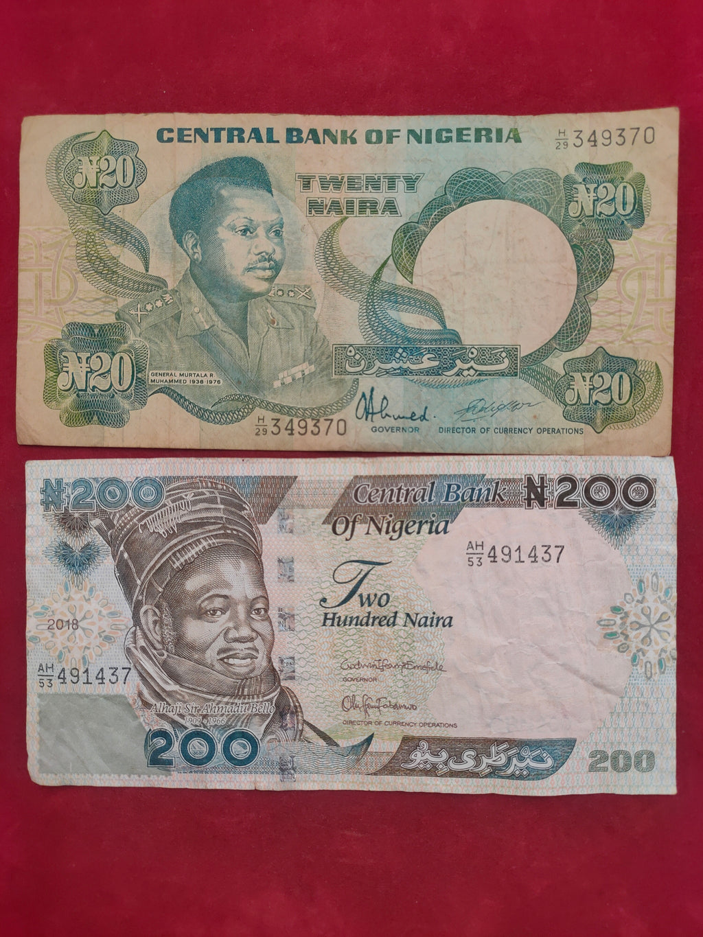 CENTRAL BANK OF NIGERIA 20, 200 NAIRA (D708)