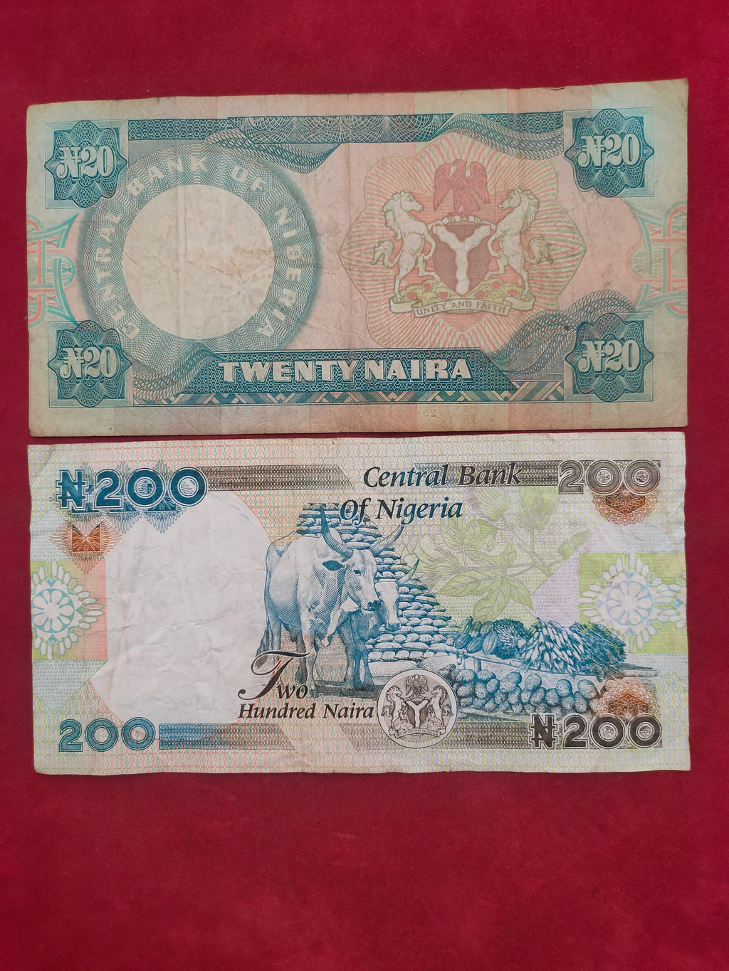 CENTRAL BANK OF NIGERIA 20, 200 NAIRA (D708)