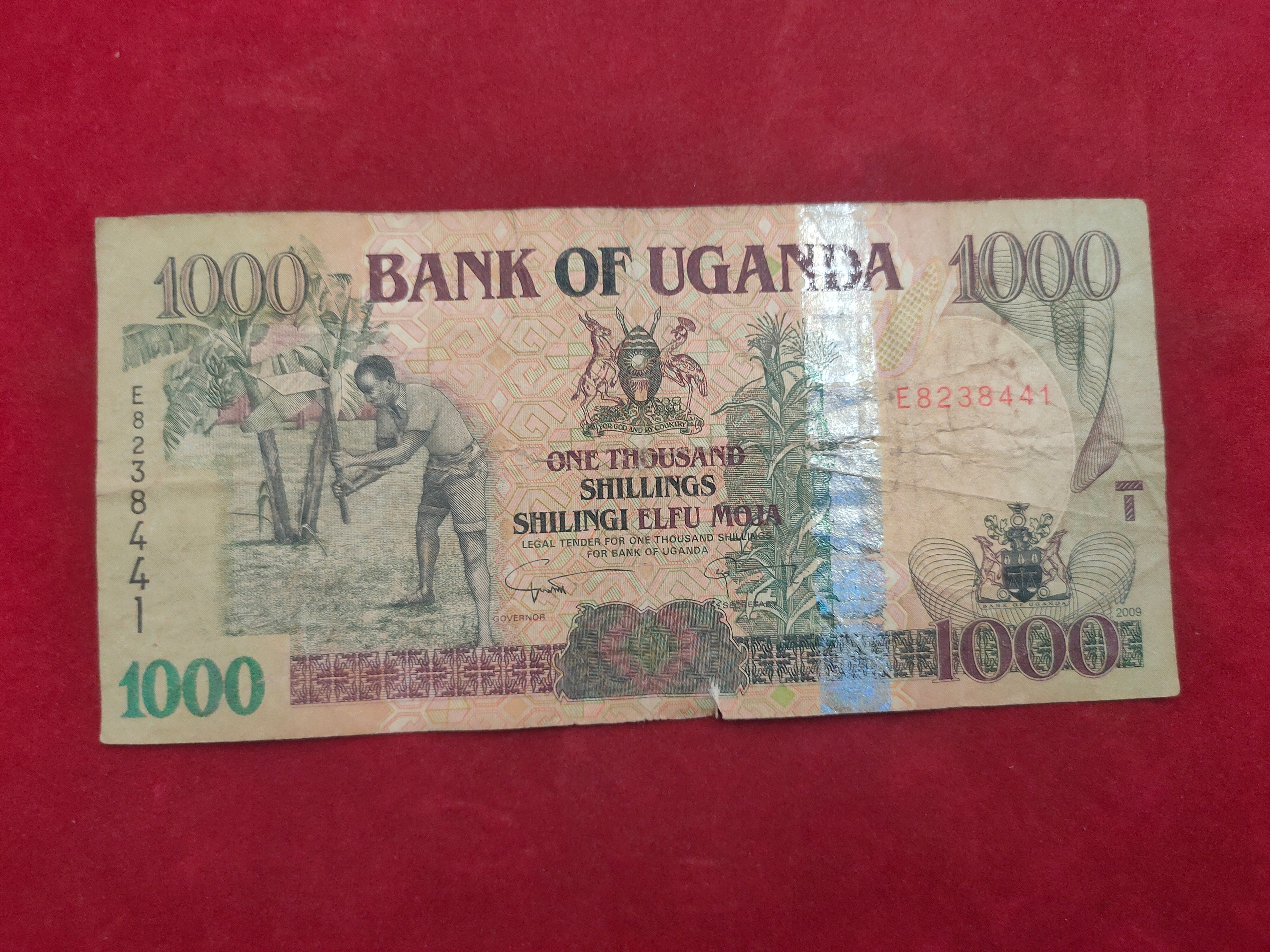 BANK OF UGANDA 1000 SHILLINGS (D708)