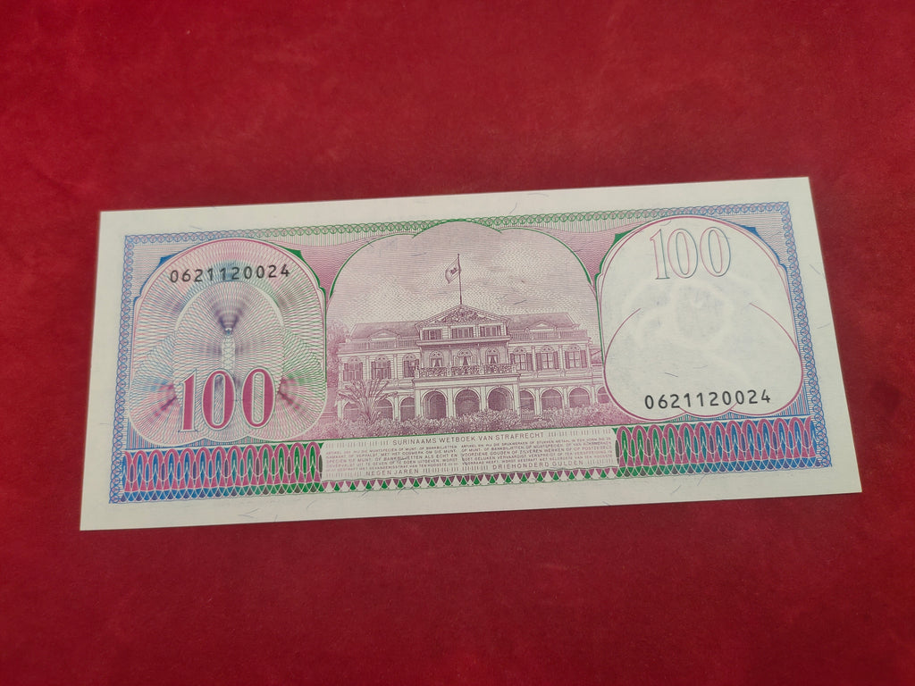 CENTRAL BANK OF SURINAME 100 GULDEN (340)
