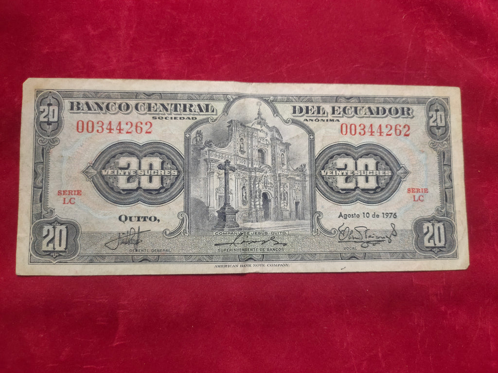 CENTRAL BANK OF ECUADOR 20 SUCRES (1092)