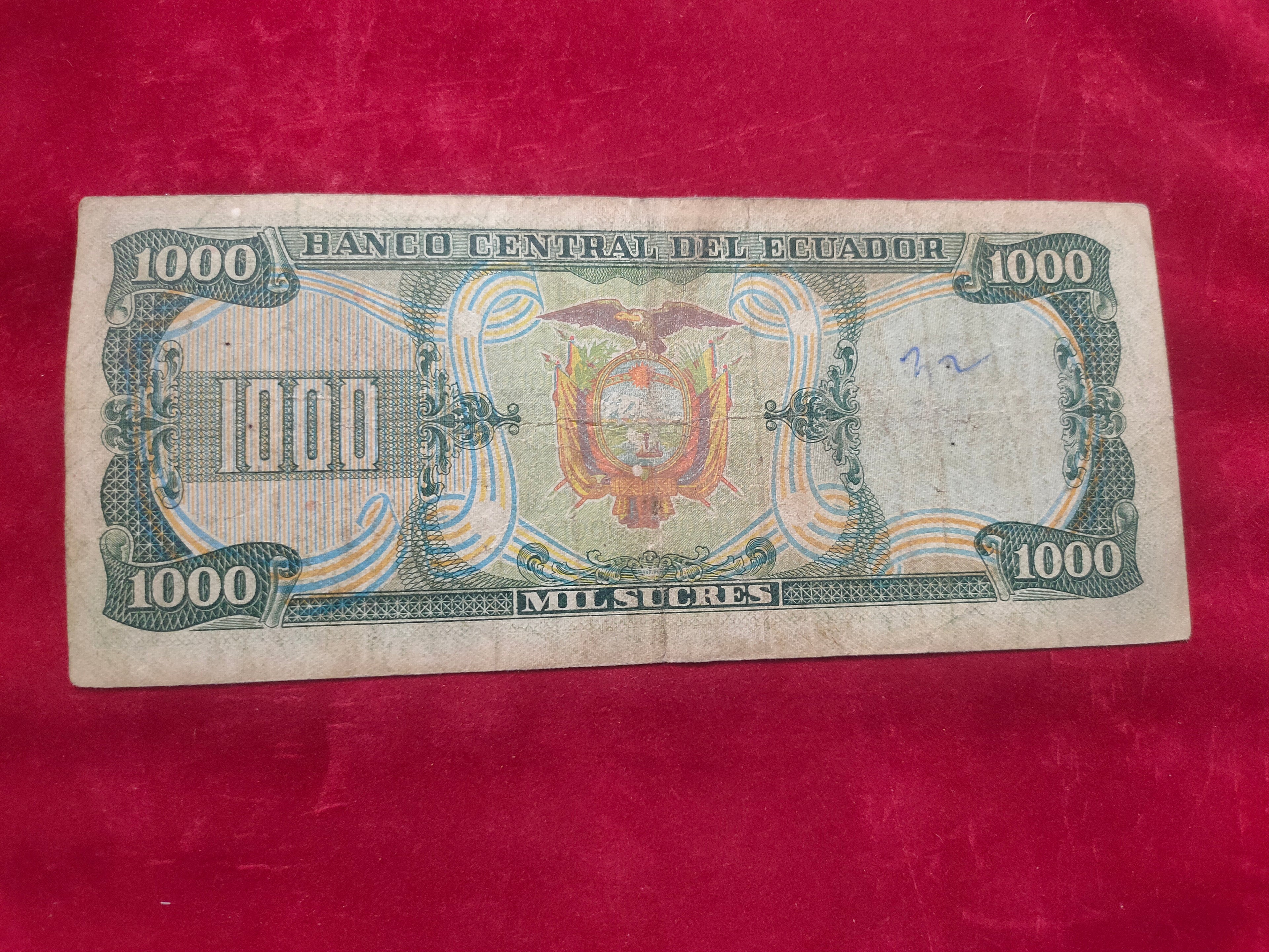 CENTRAL BANK OF ECUADOR 1000 SUCRES (1092)