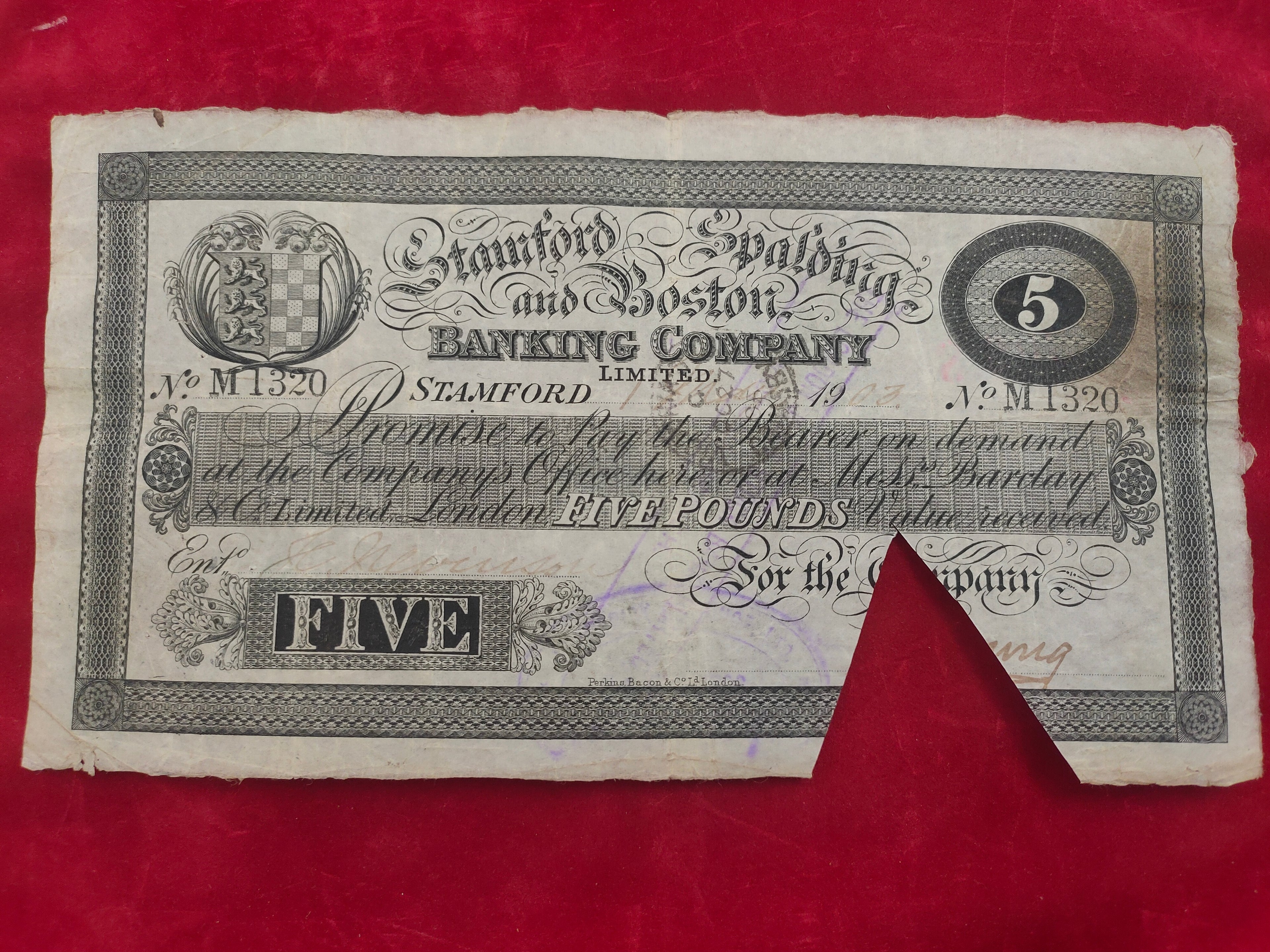 BANK OF ENGLAND 5 POUNDS (Y063)