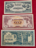 BANK OF JAPANESE 1, 5, 10, 100 DOLLARS (580)