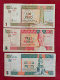 CENTRAL BANK OF CUBA 1, 3, 5, 10, 29 PESOS (529)