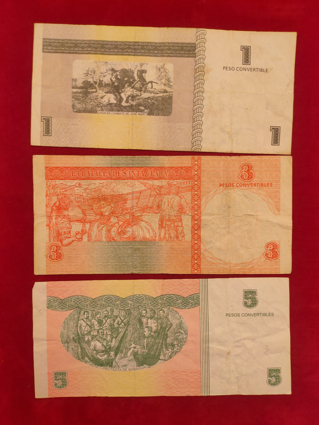 CENTRAL BANK OF CUBA 1, 3, 5, 10, 29 PESOS (529)