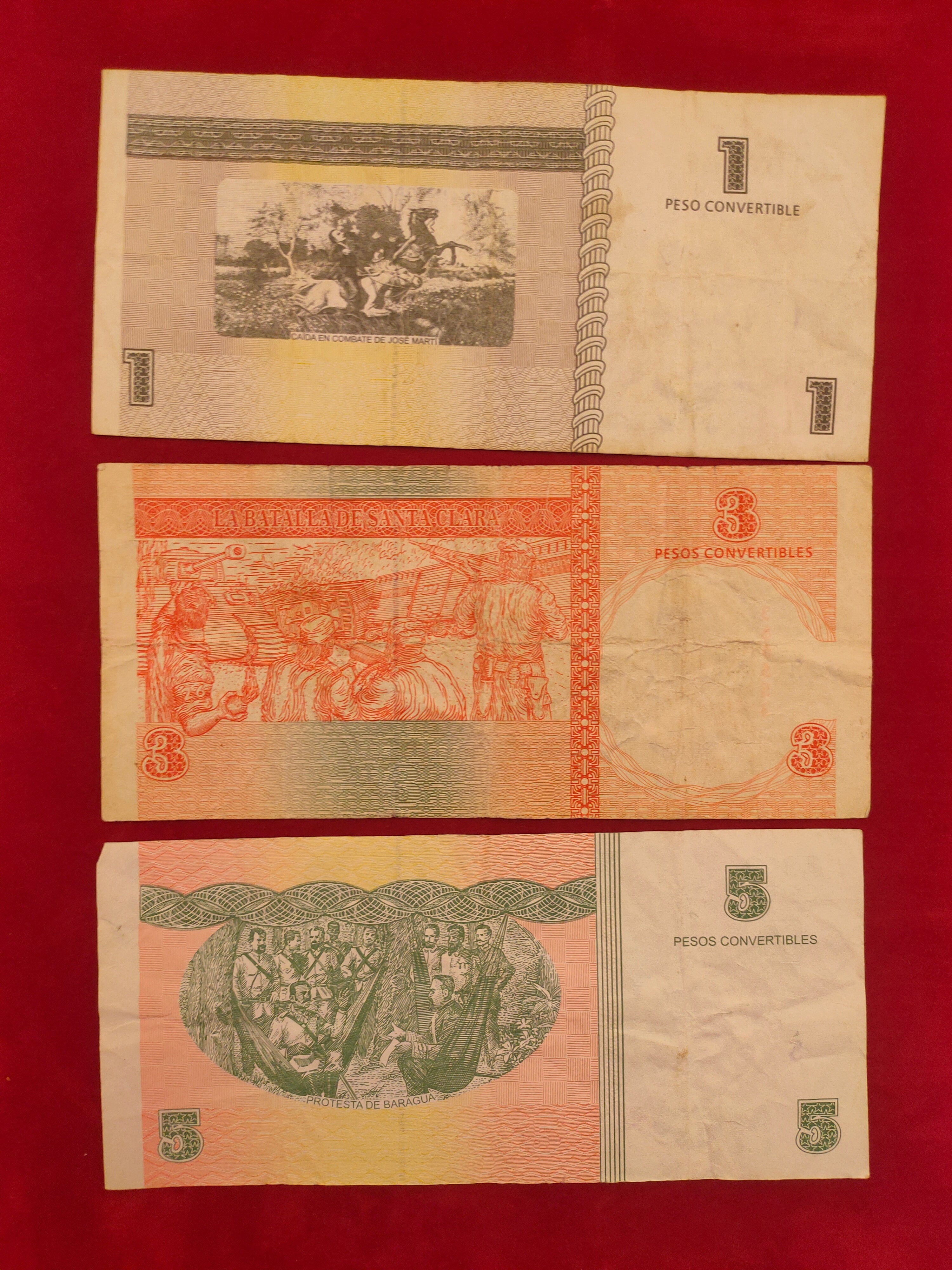 CENTRAL BANK OF CUBA 1, 3, 5, 10, 29 PESOS (529)