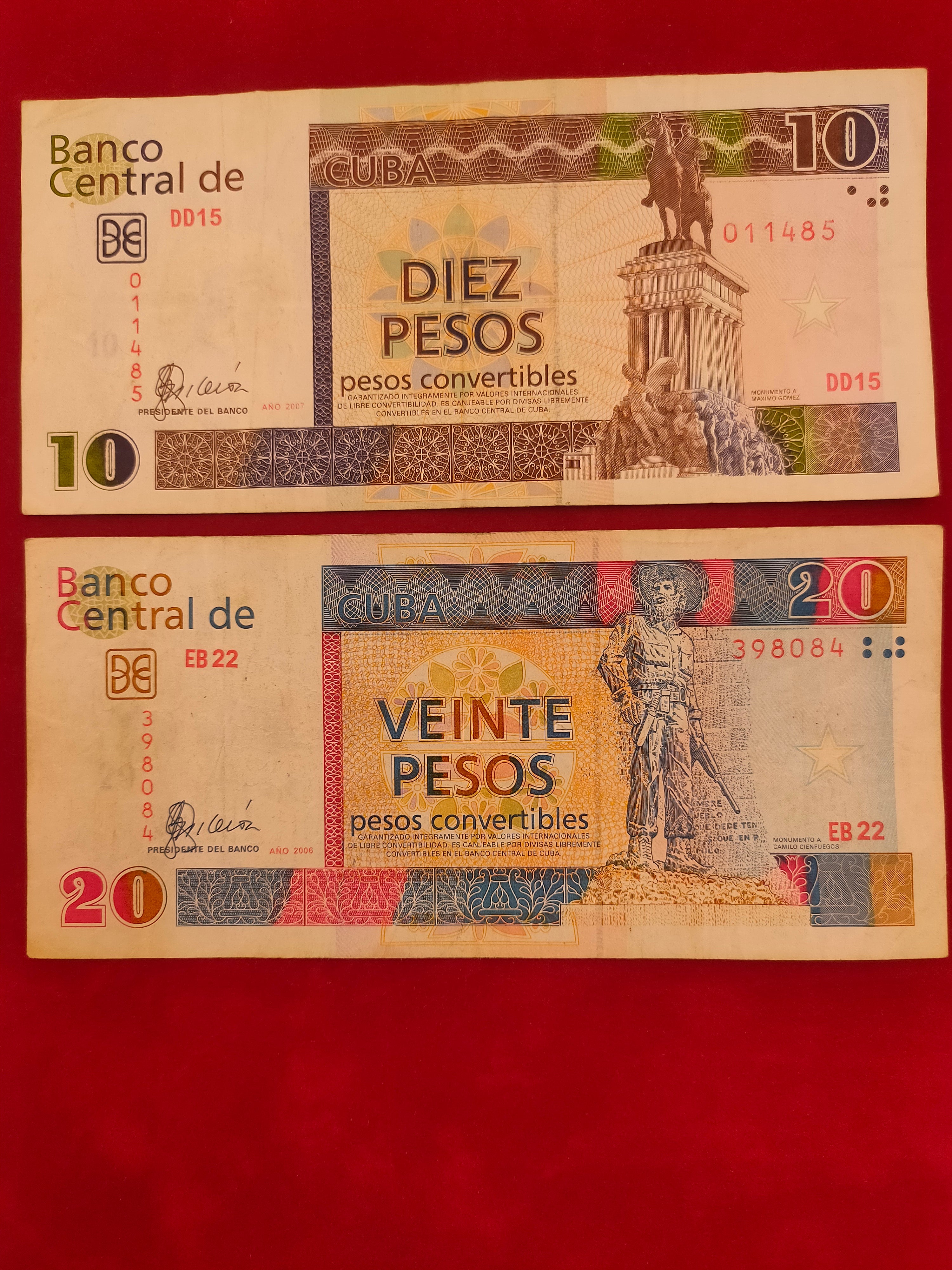 CENTRAL BANK OF CUBA 1, 3, 5, 10, 29 PESOS (529)