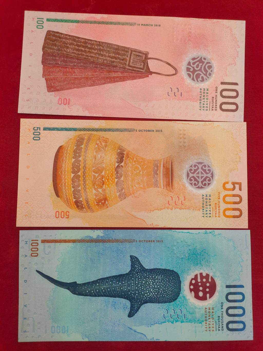 BANK OF MALDIVES 5, 10, 20, 100, 500, 1000 RUFIYAA (Y003)