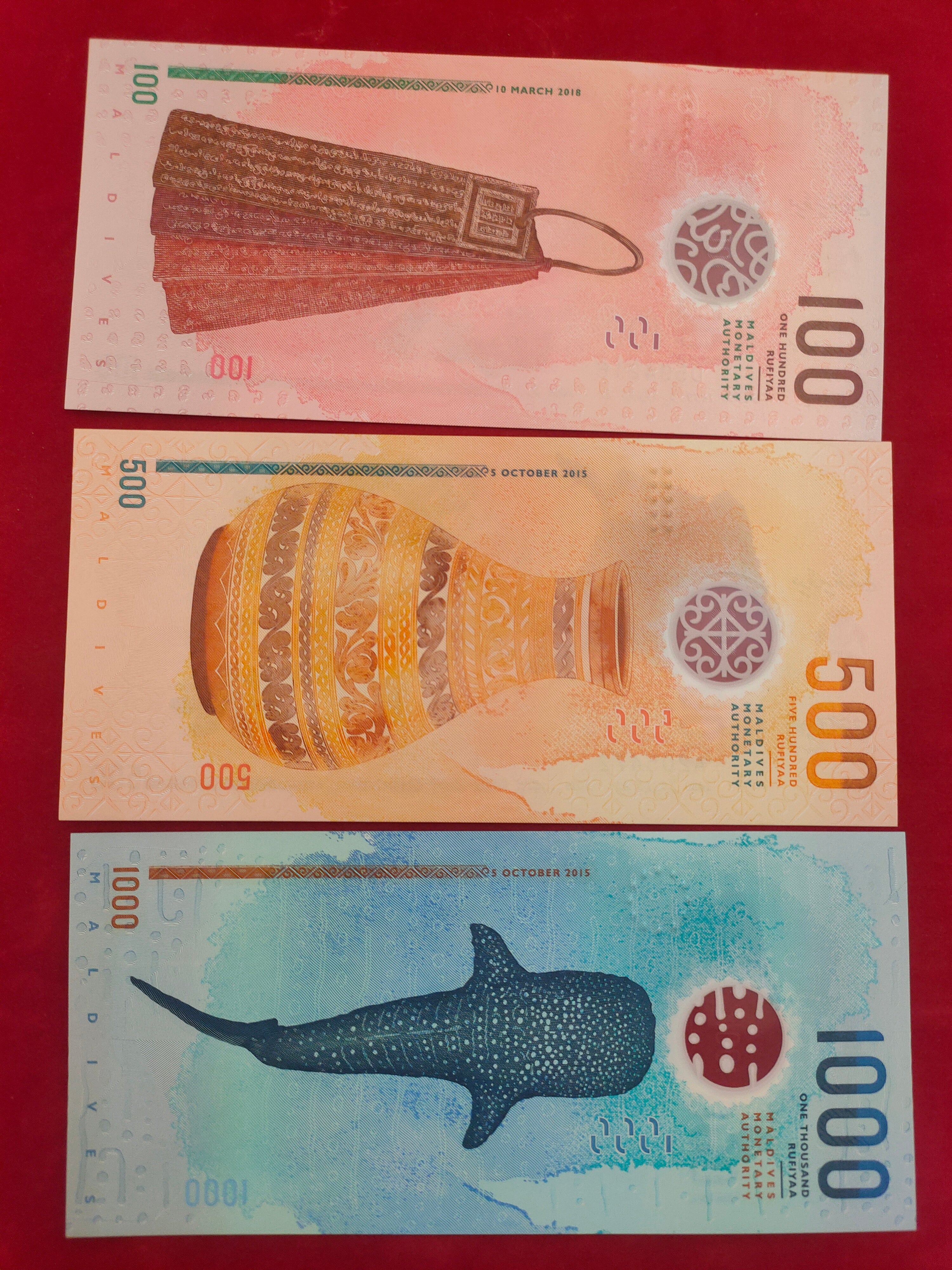 BANK OF MALDIVES 5, 10, 20, 100, 500, 1000 RUFIYAA (Y003)