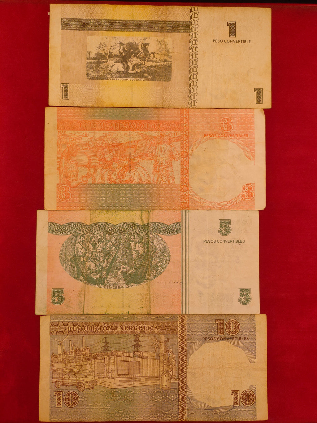 CENTRAL BANK OF CUBA 1, 3, 5, 10 PESOS (483)