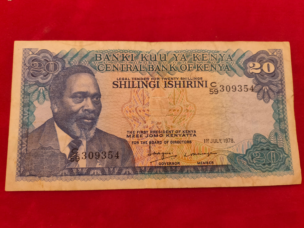CENTRAL BANK OF KENYA 20 SHILINGI (1041)