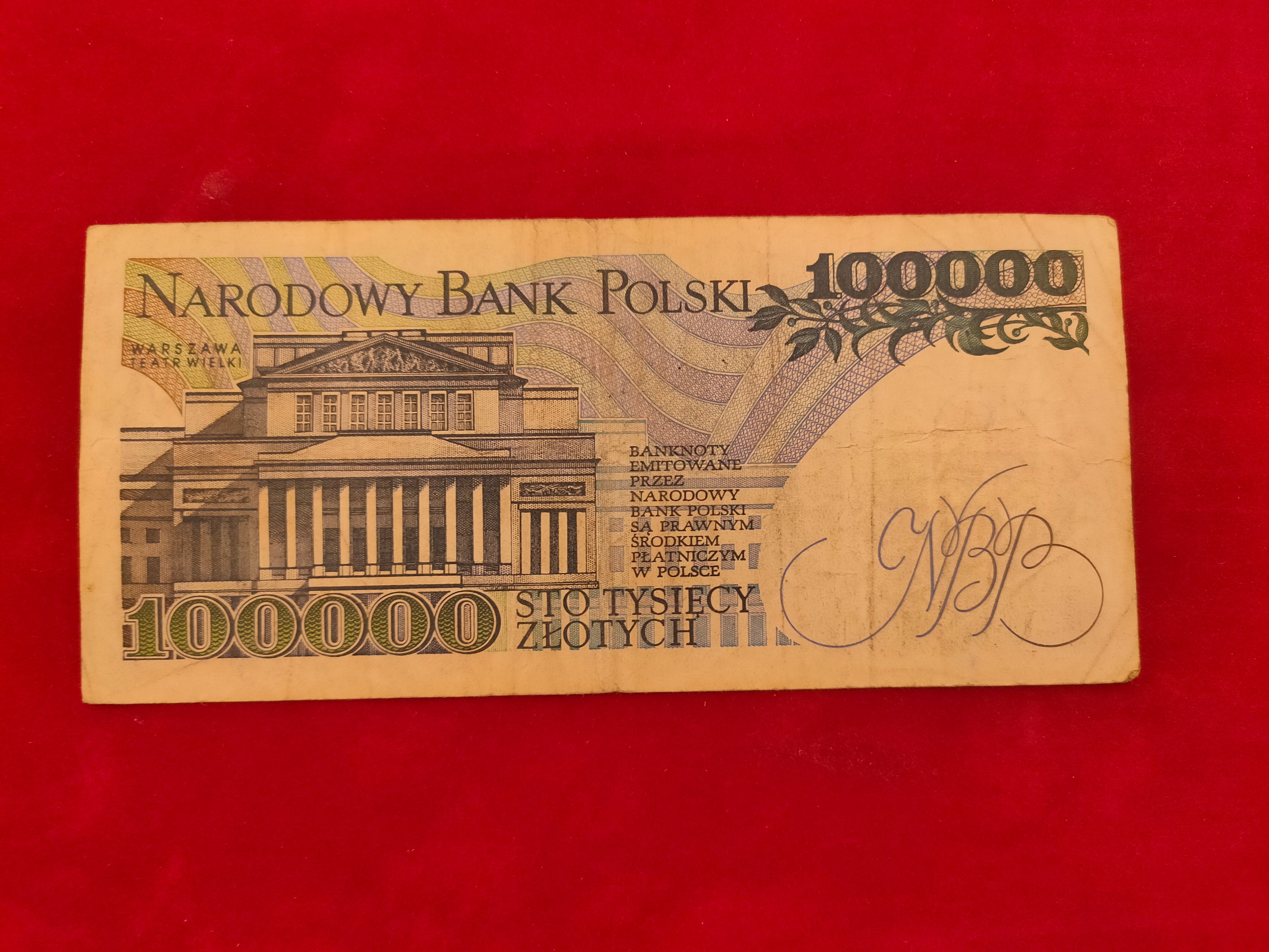 BANK OF POLAND 100000 ZLOTYCH (D427)