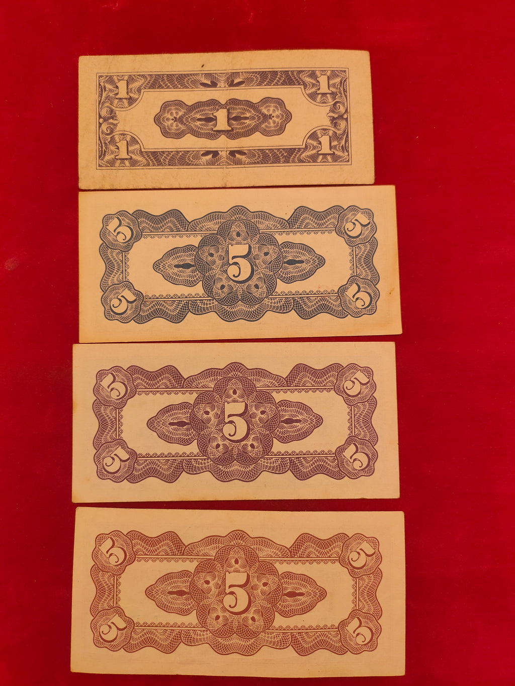 BANK OF JAPANESE 1, 5, 10 CENTS (D180)