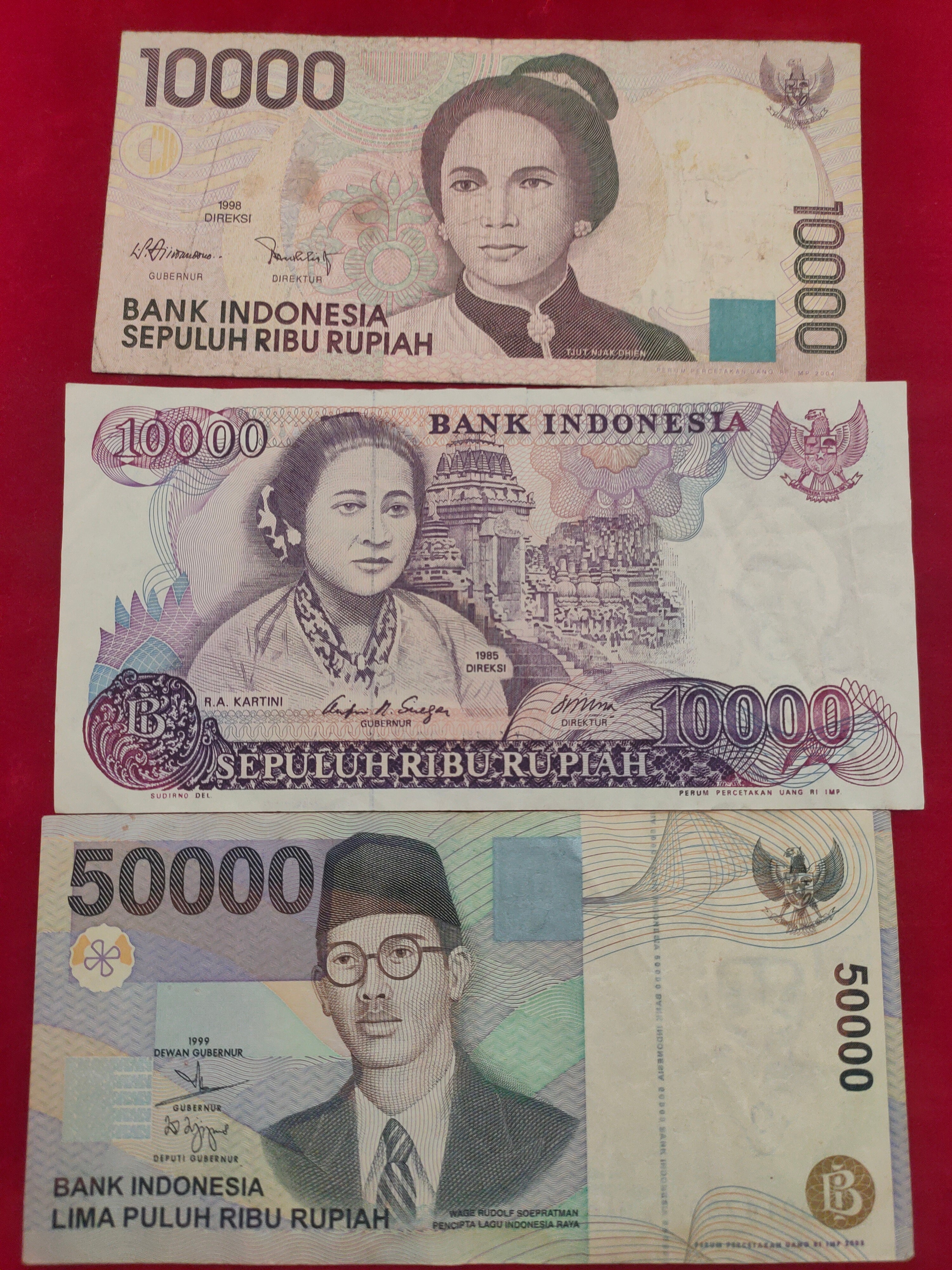 BANK OF INDONESIA 10000, 50000 RUPIAH (Y231)