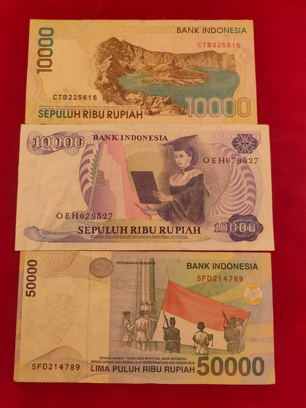 BANK OF INDONESIA 10000, 50000 RUPIAH (Y231)
