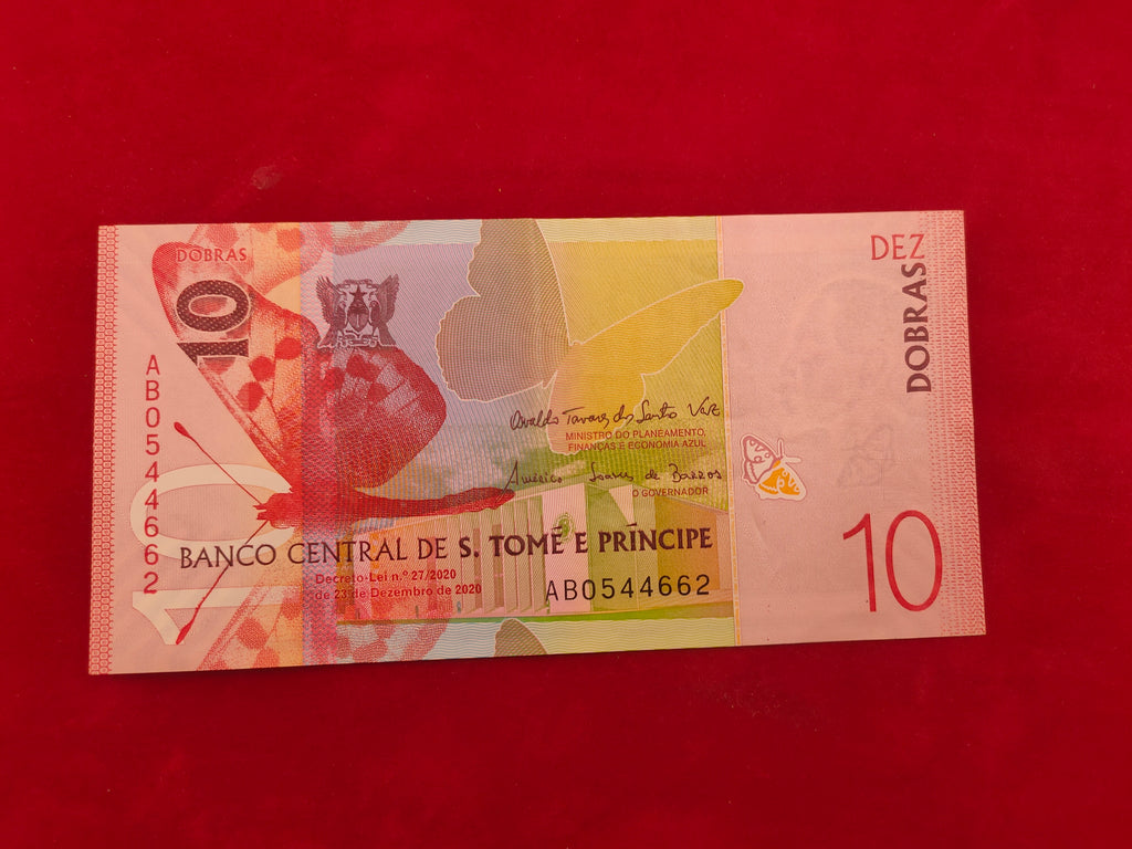 CENTRAL BANK OF S TOM PRINCIPE 10 DOBRAS (1159)
