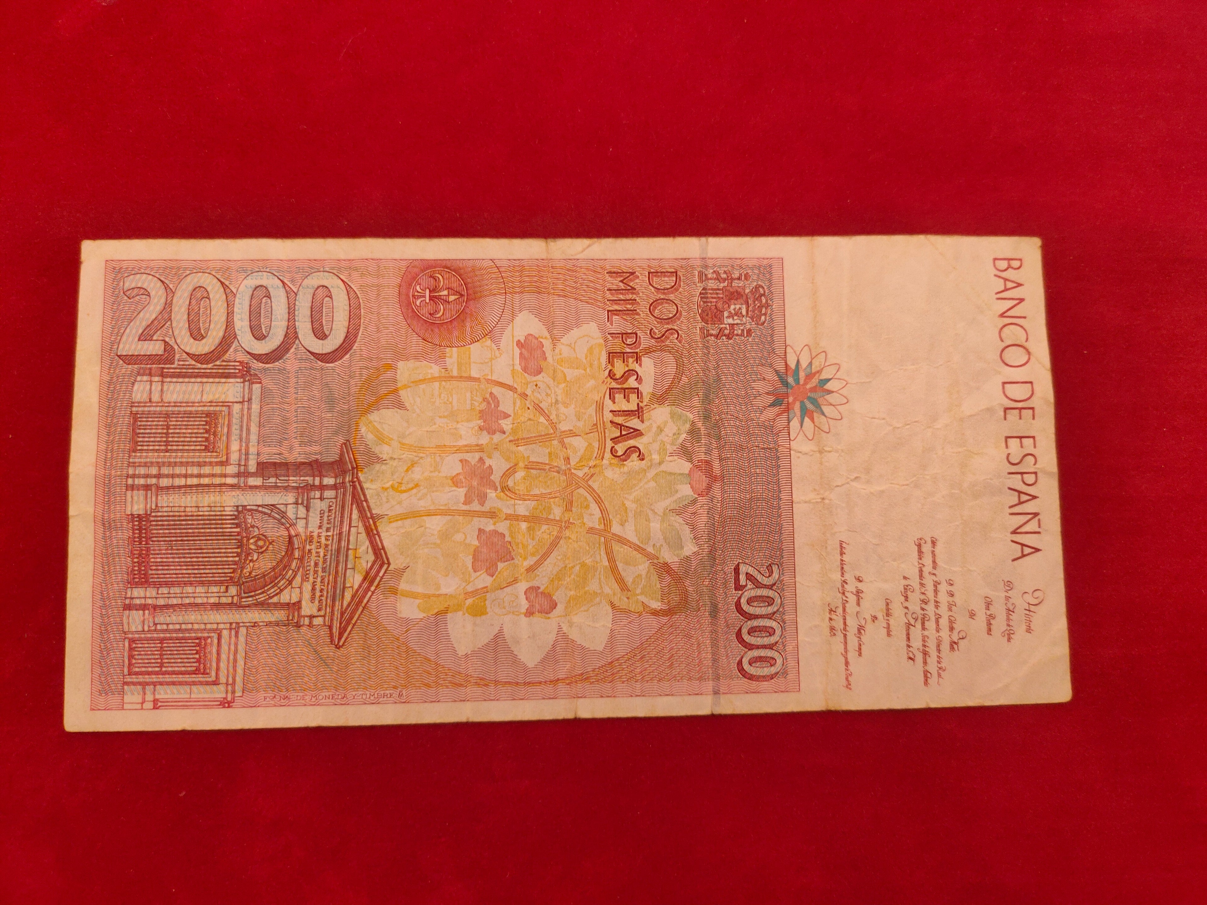 BANK OF SPAIN 2000 PESETAS (1162)
