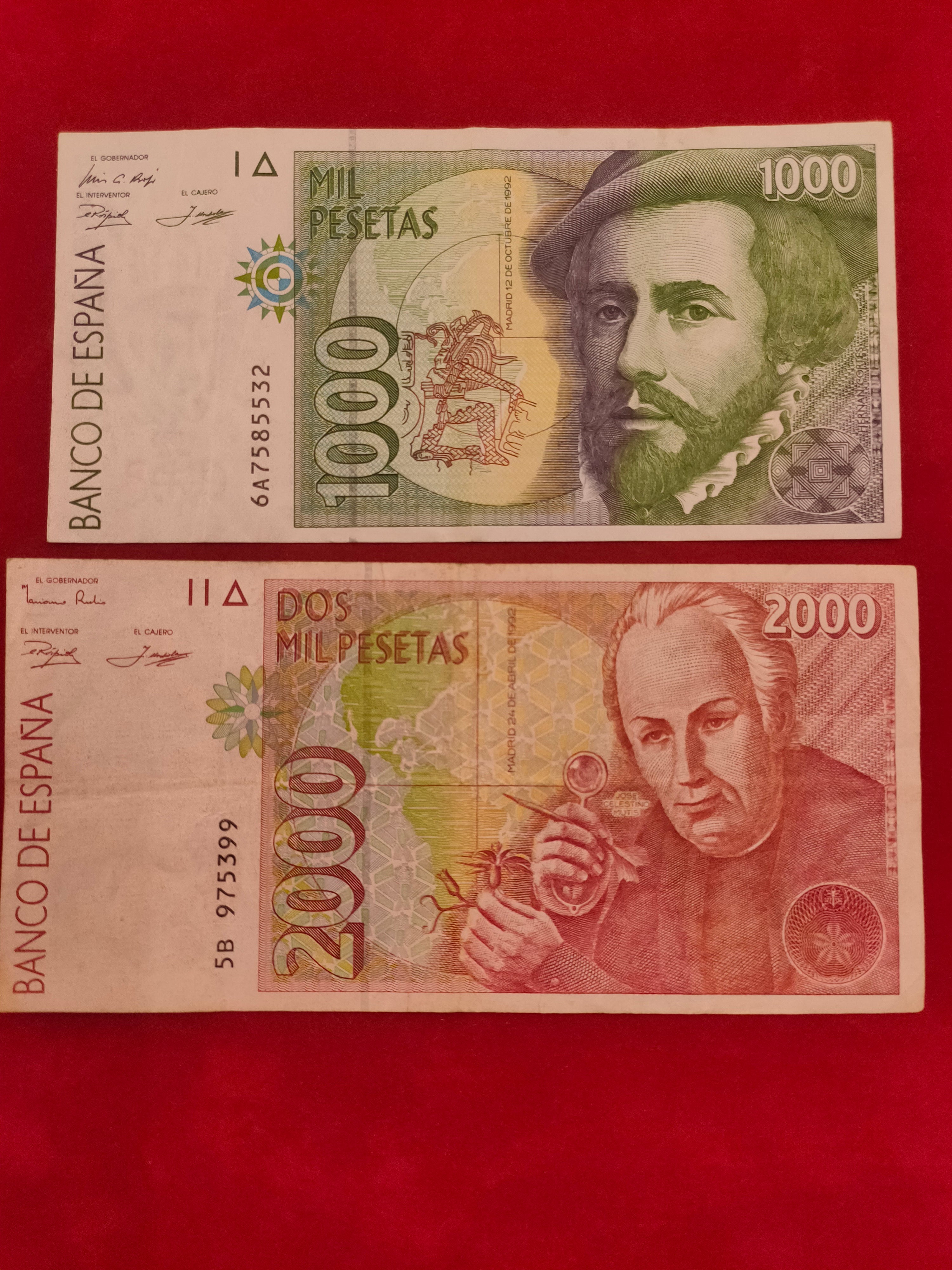 BANK OF SPAIN 1000, 2000 PESETAS (997)