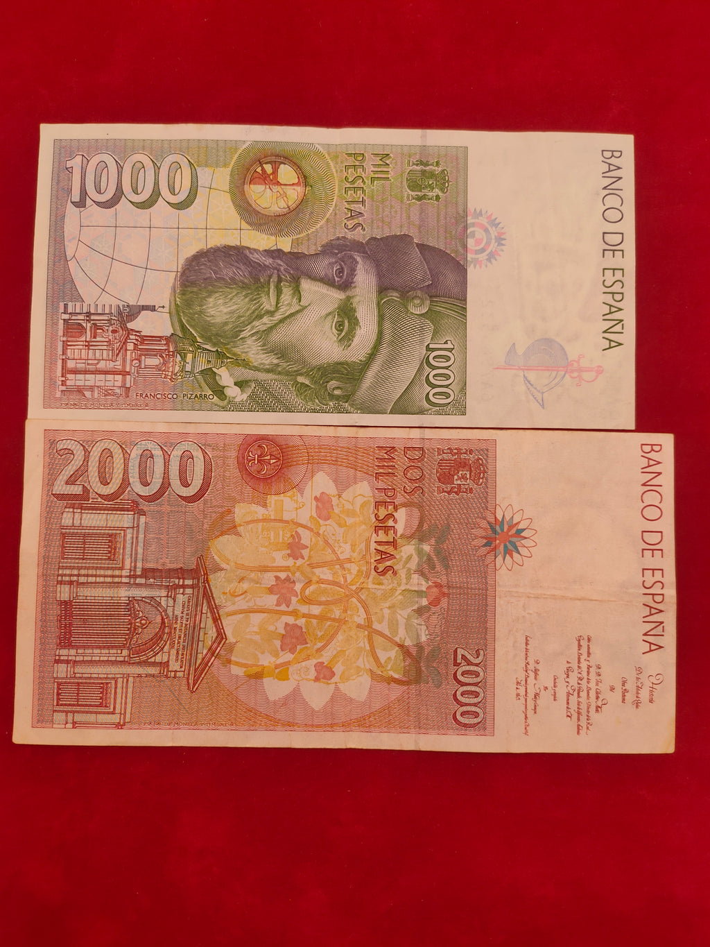 BANK OF SPAIN 1000, 2000 PESETAS (997)