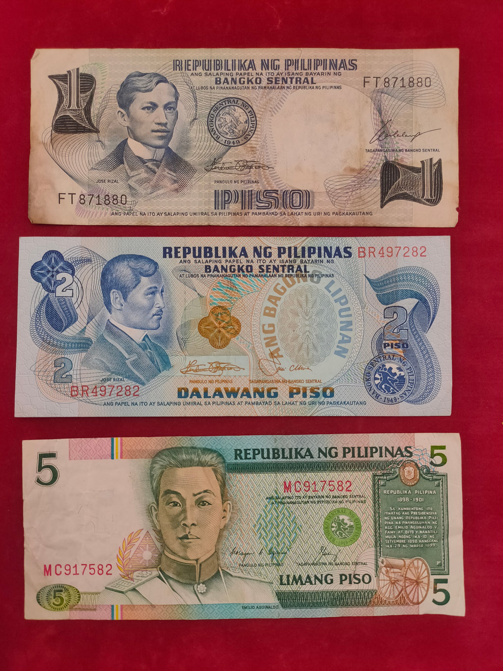 BANK OF PILIPINAS 1, 2,3, 10, 20, 50 PLSO (774)