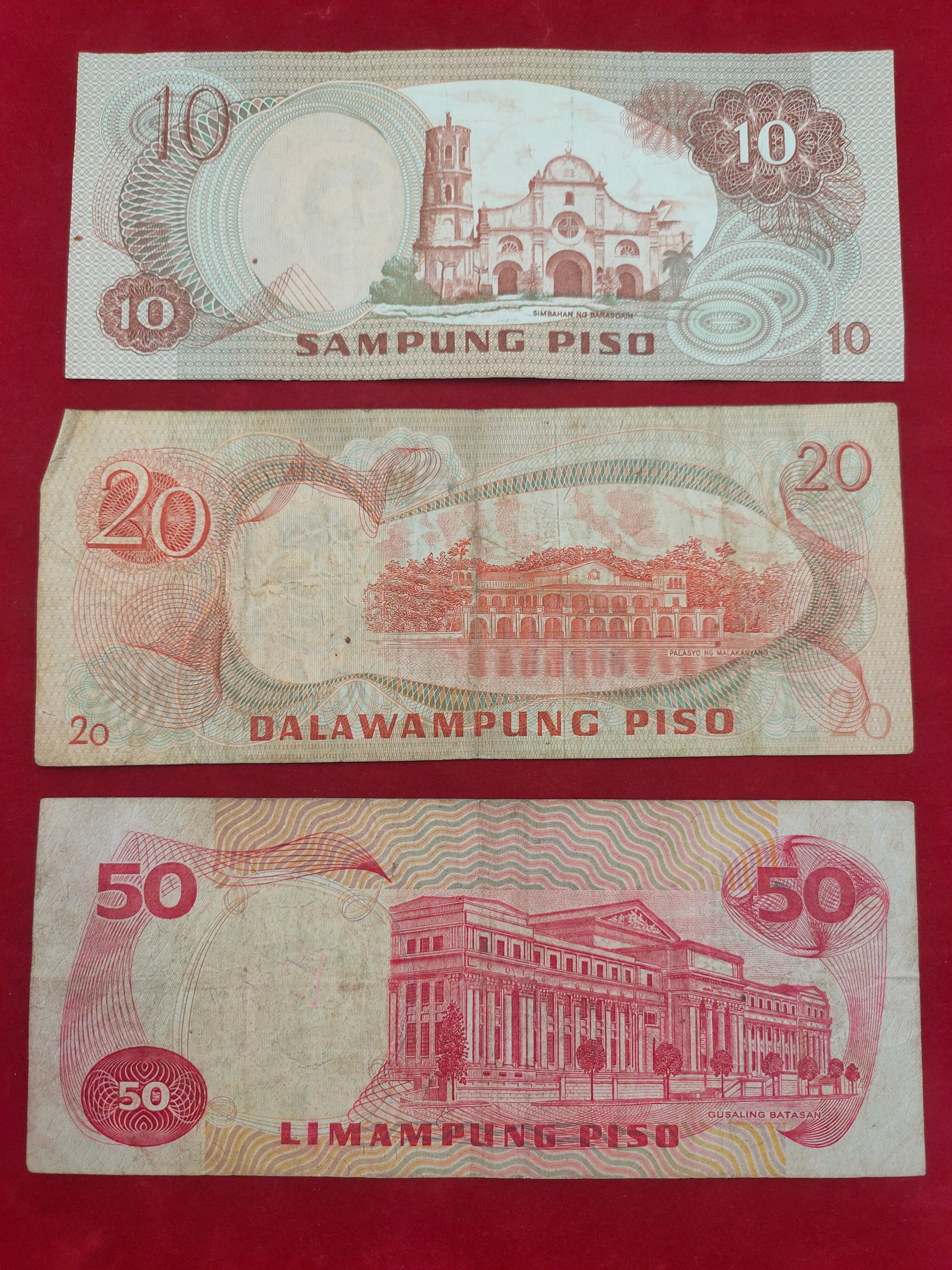 BANK OF PILIPINAS 1, 2,3, 10, 20, 50 PLSO (774)