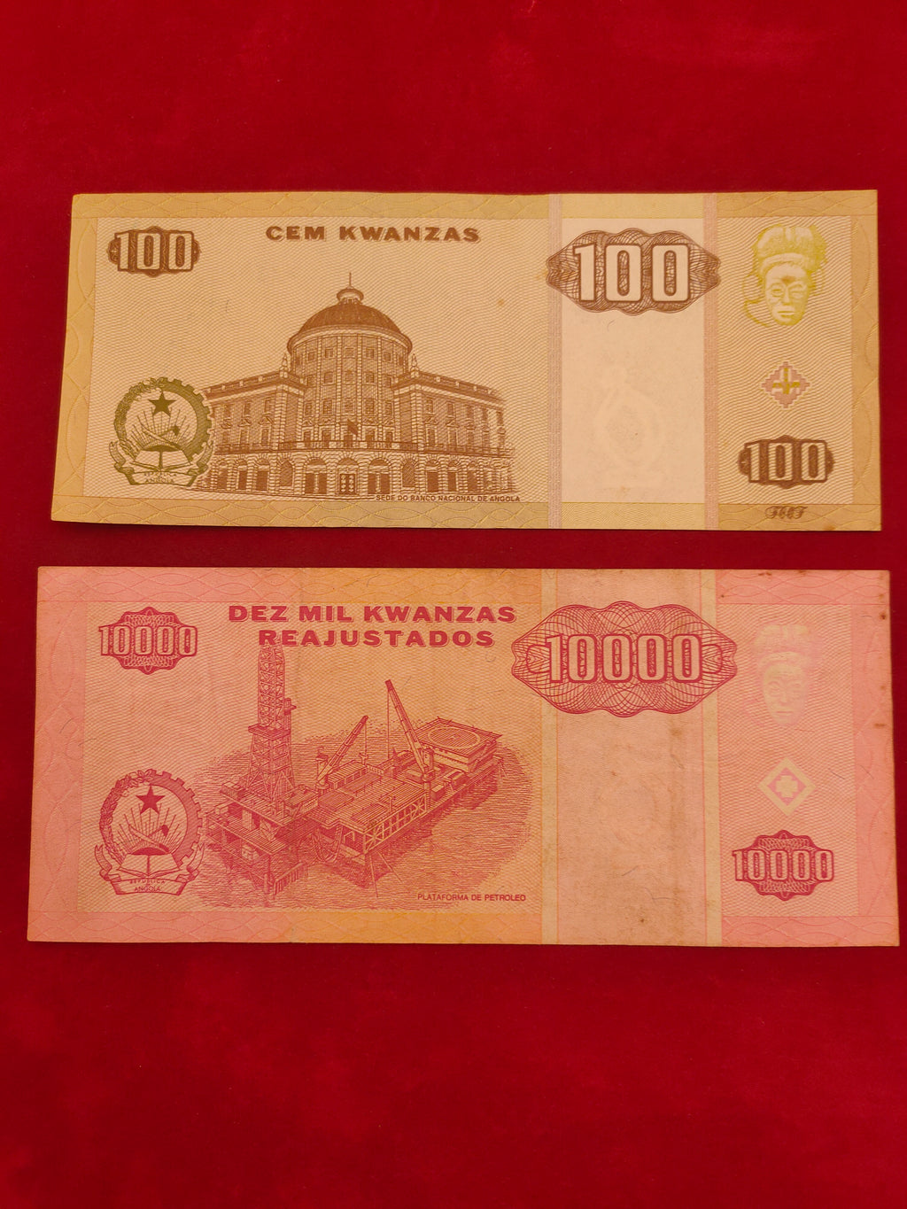NATIONAL BANK OF ANGOLA 100, 10000 KWANZAS (C837)