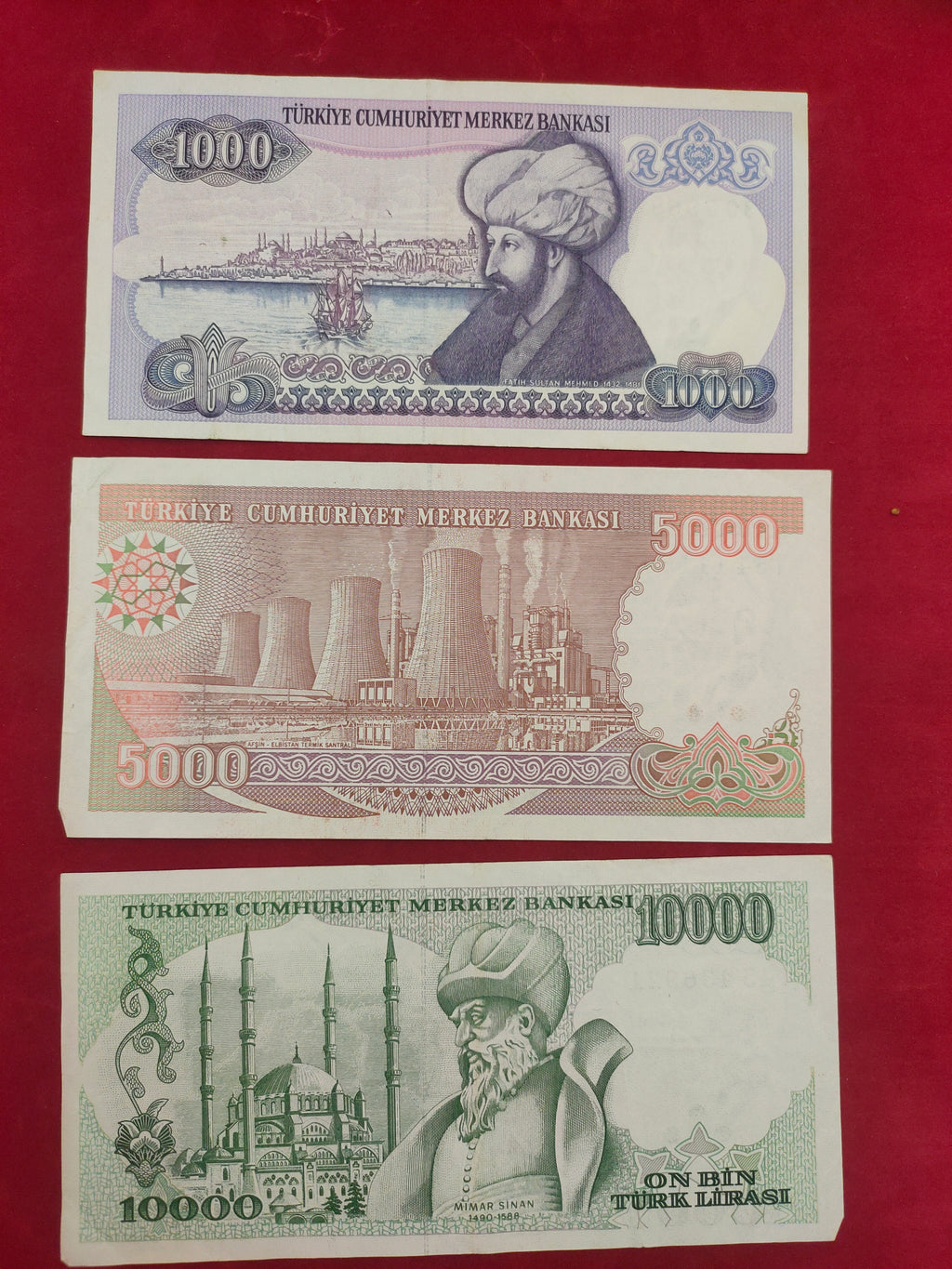 BANK OF TURKEY 1000, 5000, 10000, 20000, 50000 LIRASI (591)
