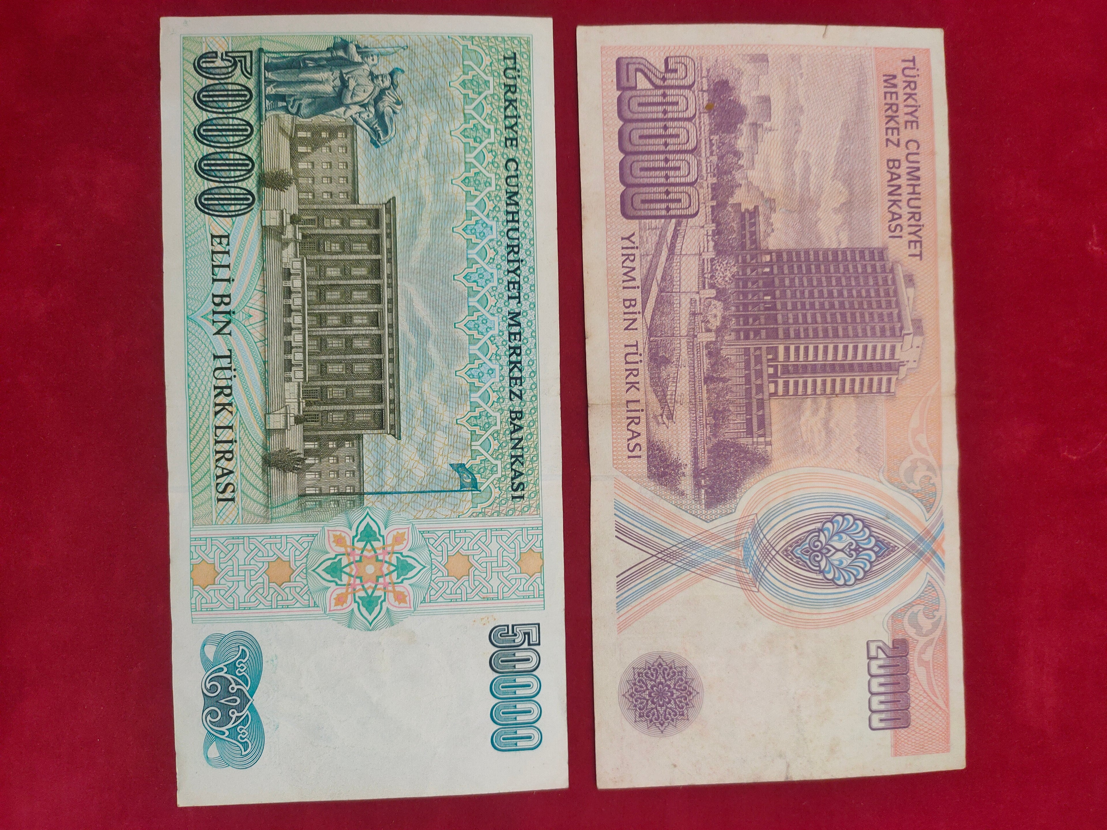 BANK OF TURKEY 1000, 5000, 10000, 20000, 50000 LIRASI (591)