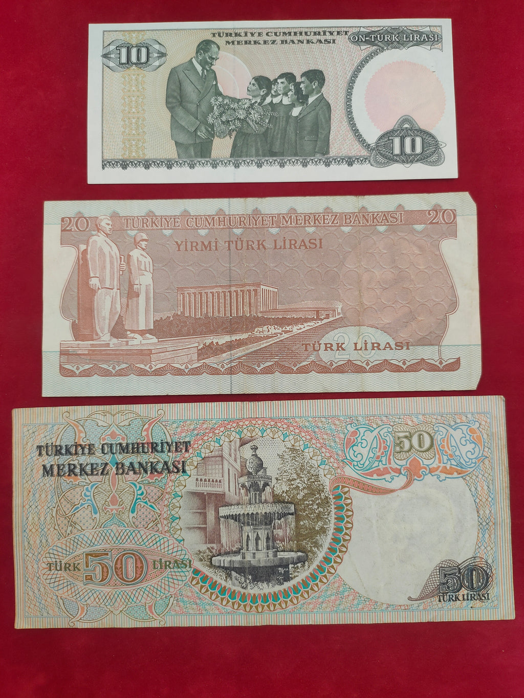 BANK OF TURKEY 10, 20, 50, 100, 500, 1000 LIRASI (593)