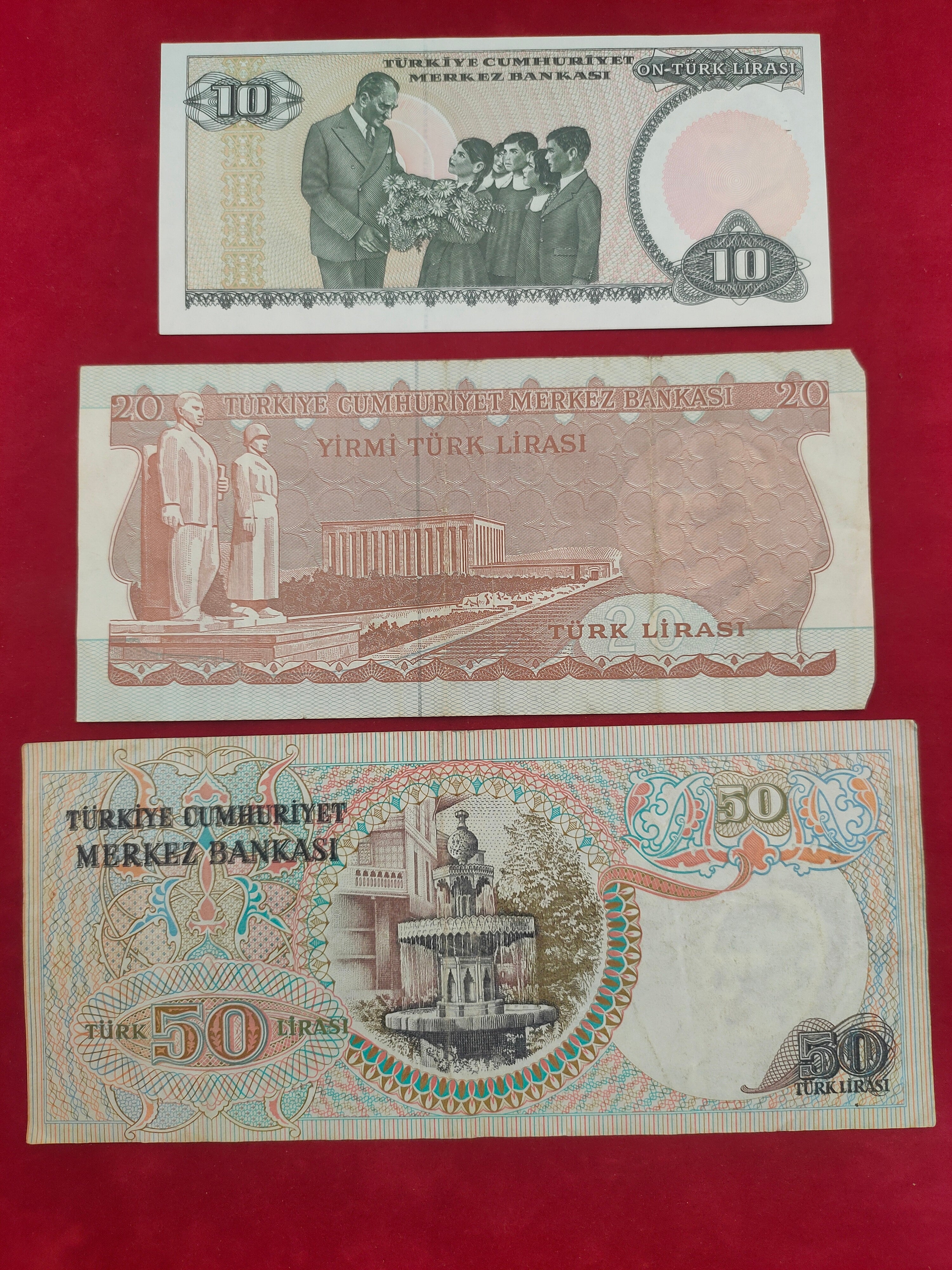 BANK OF TURKEY 10, 20, 50, 100, 500, 1000 LIRASI (593)