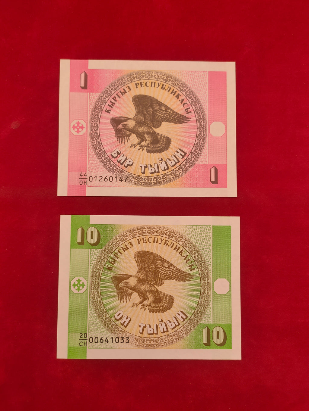 BANK OF KYRGYZSTAN 1, 10 TYIYN (C567)