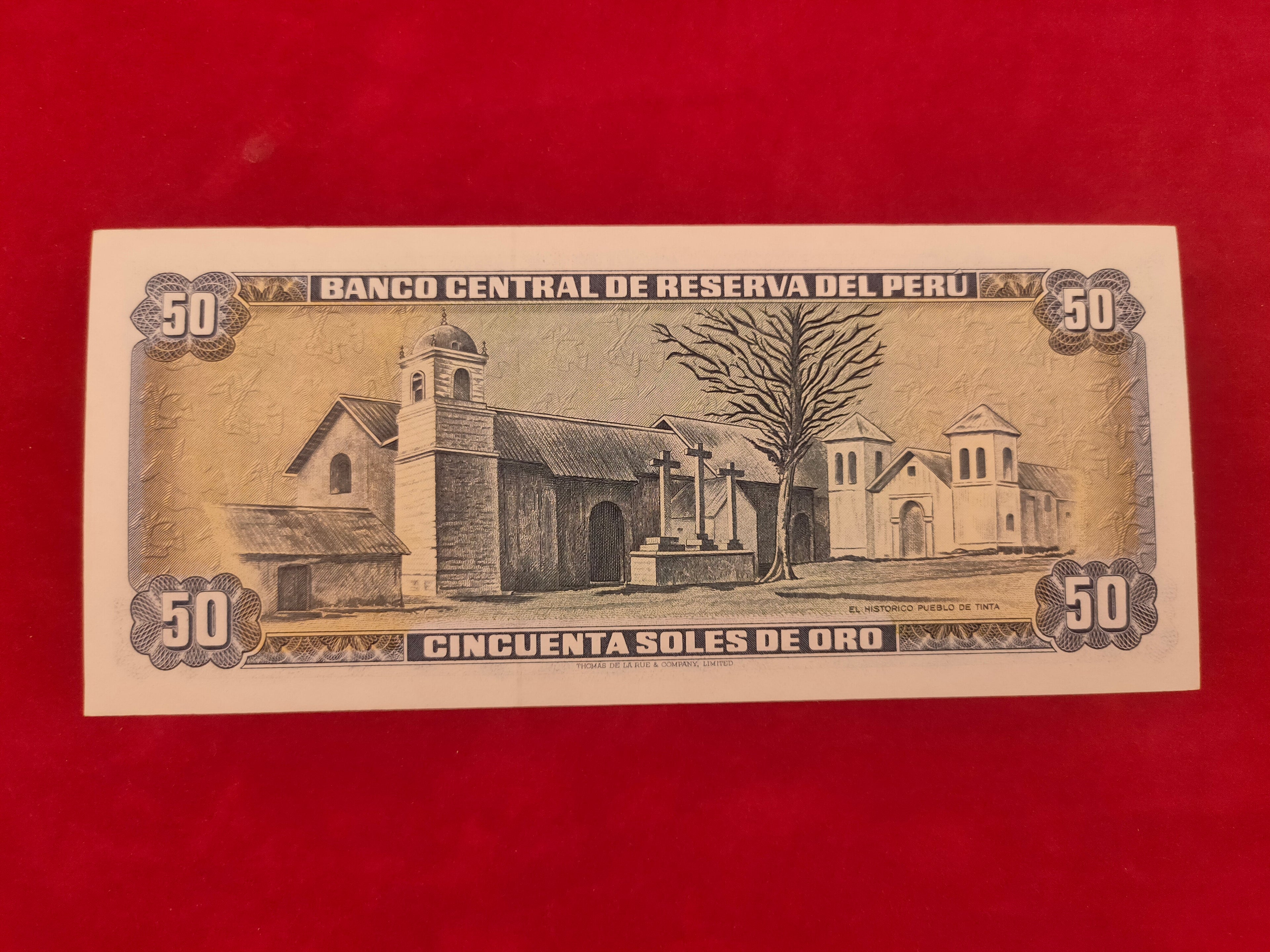 CENTRAL BANK OF PERU 50 SOLES ORO (C418)