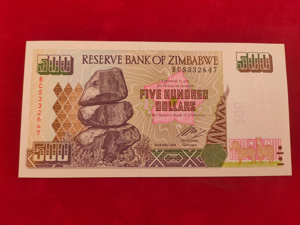 RESERVE BANK OF ZIMBABWE 500 DOLLARS (C572)
