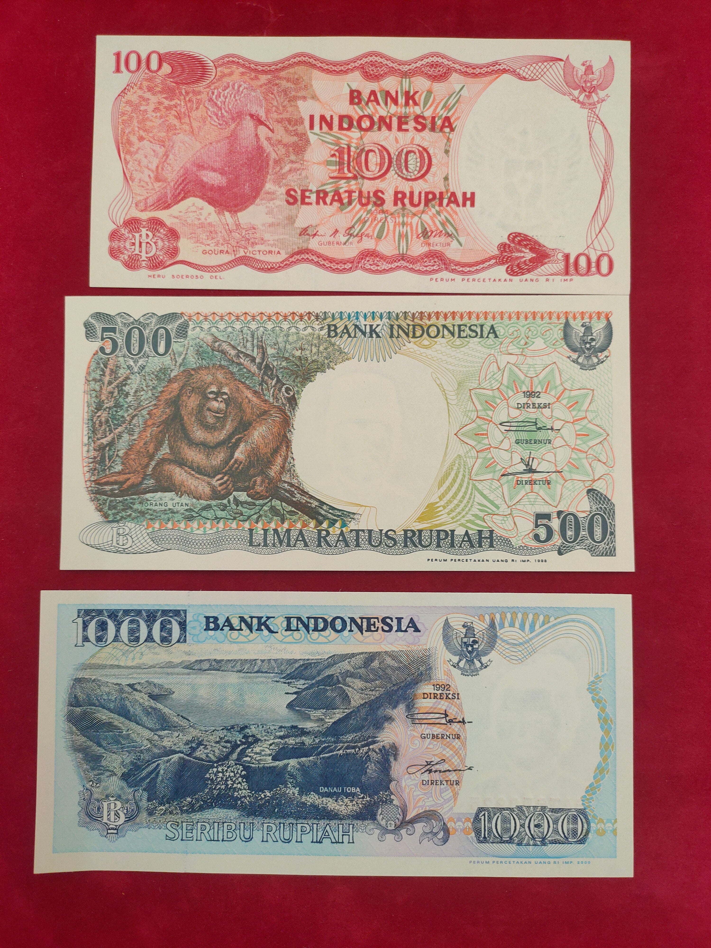 BANK OF INDONESIA 100, 500, 1000 RUPIAH (C428)
