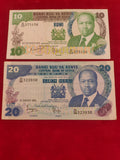 CENTRAL BANK OF KENYA 10, 20 SHILLINGS