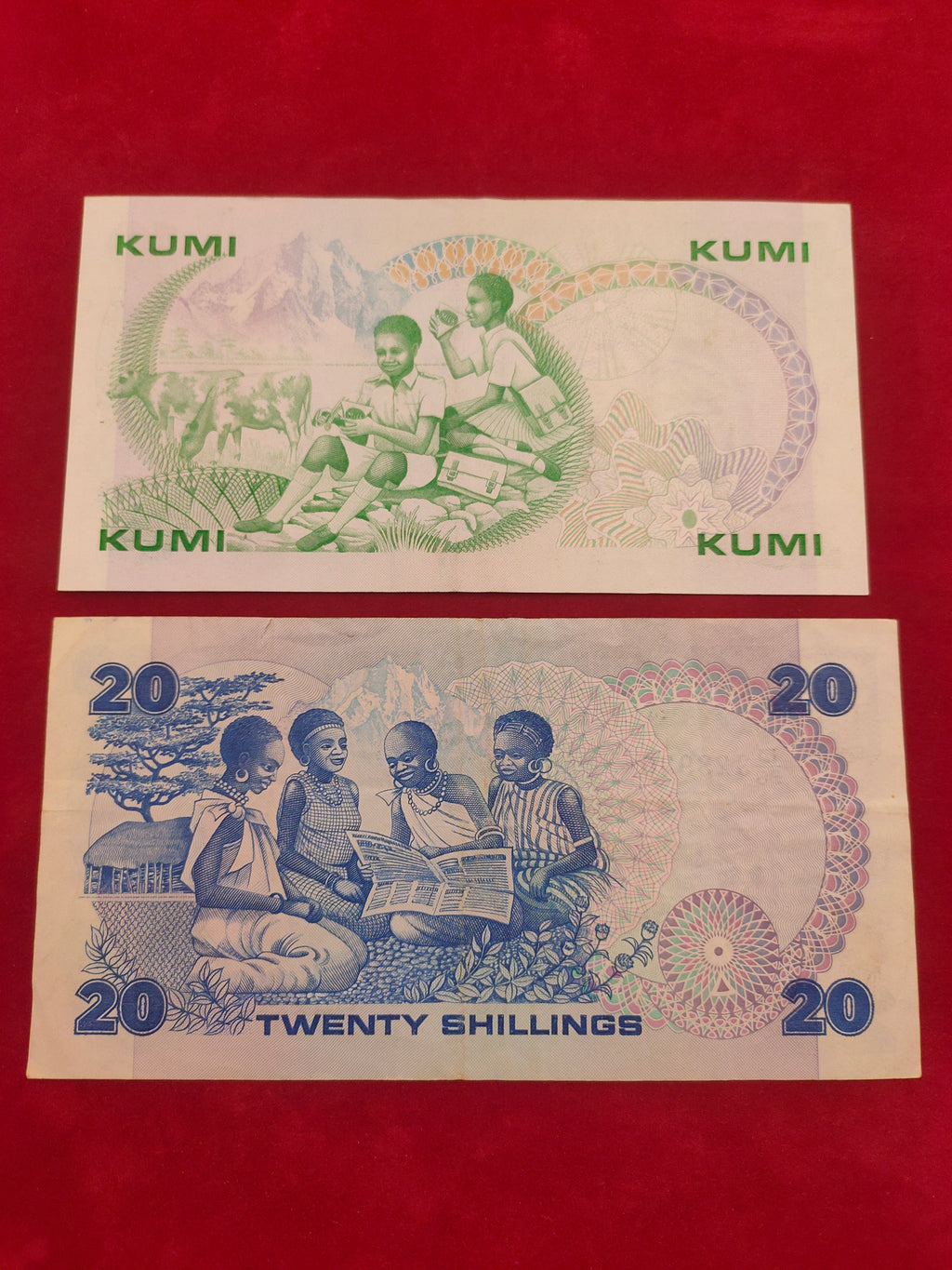CENTRAL BANK OF KENYA 10, 20 SHILLINGS